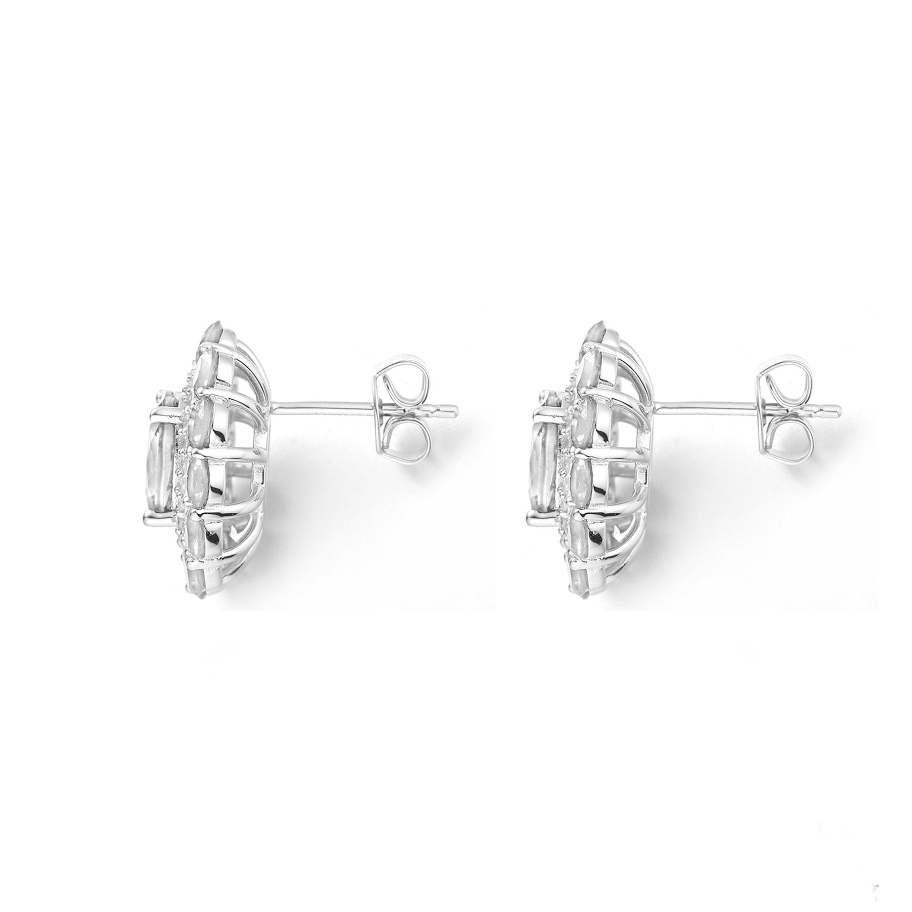 ΣΚΟΥΛΑΡΙΚΙΑ Ροζέτες Gloria Hope από Ασήμι 925° με Πέτρες Ζιργκόν GH25WW-10146BOR - 