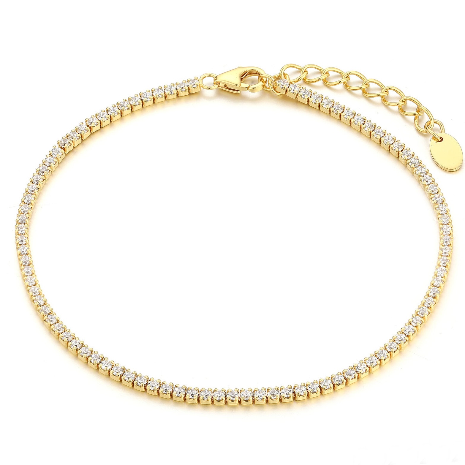 ΒΡΑΧΙΟΛΙ Ριβιέρα Πετράτη Gloria Hope από Ασήμι 925° και Gold Vermeil K18 με Πέτρες Ζιργκόν GH25YW-10161 - 