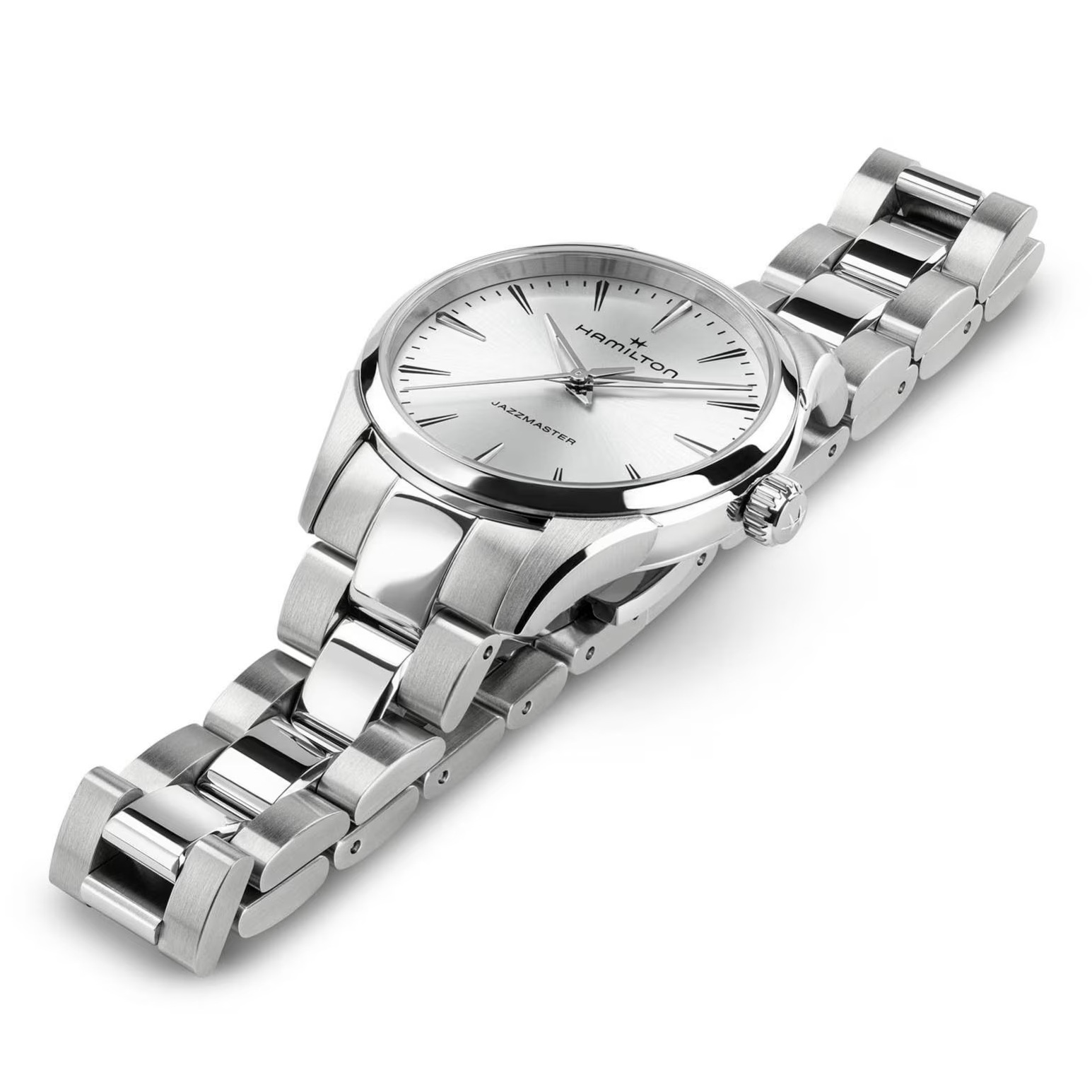 HAMILTON Jazzmaster Quartz Silver Sunray Brushed Dial 32mm Silver Stainless Steel Bracelet H32301181 - 3