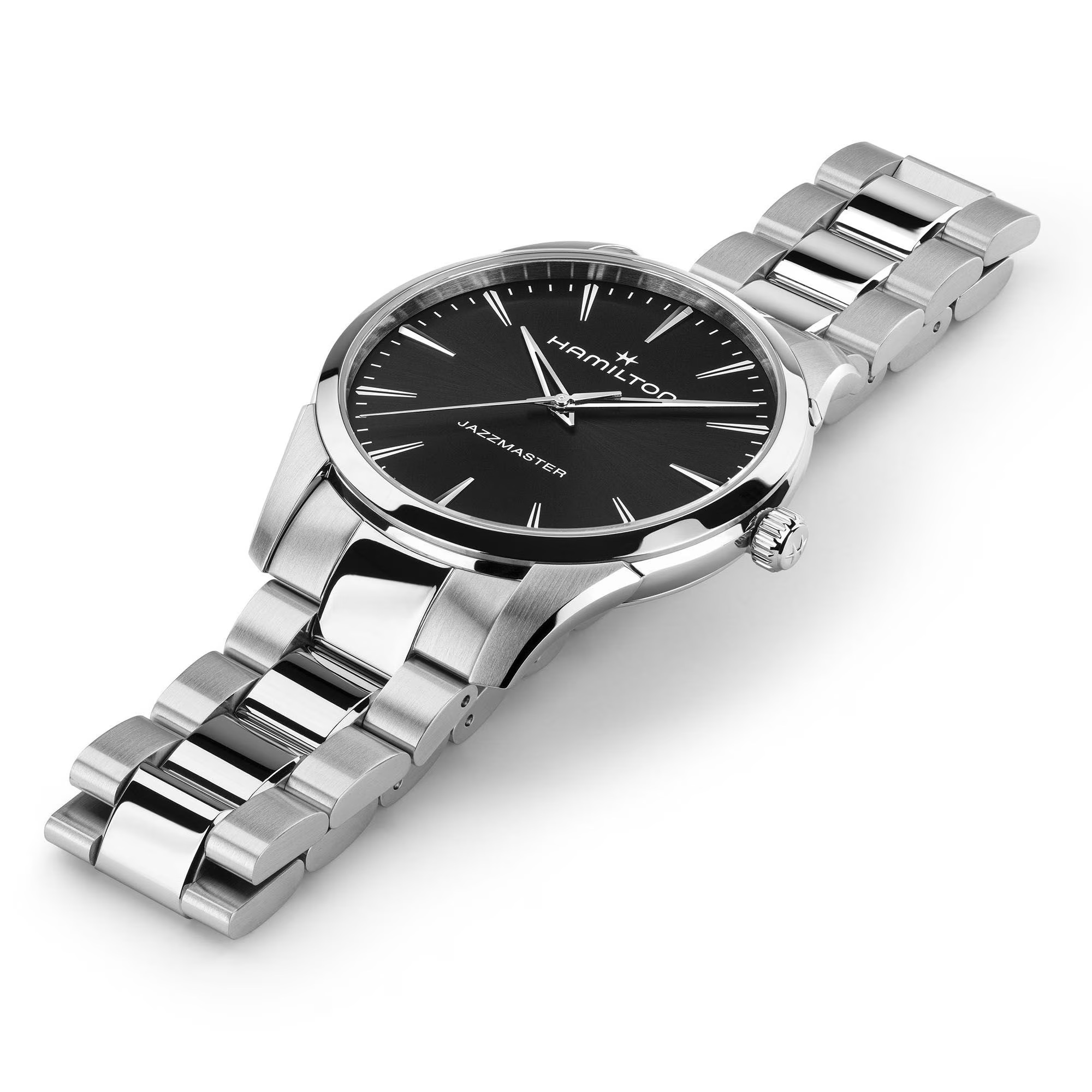 HAMILTON Jazzmaster Quartz Black Dial 40mm Silver Stainless Steel Bracelet H32461131 - 5