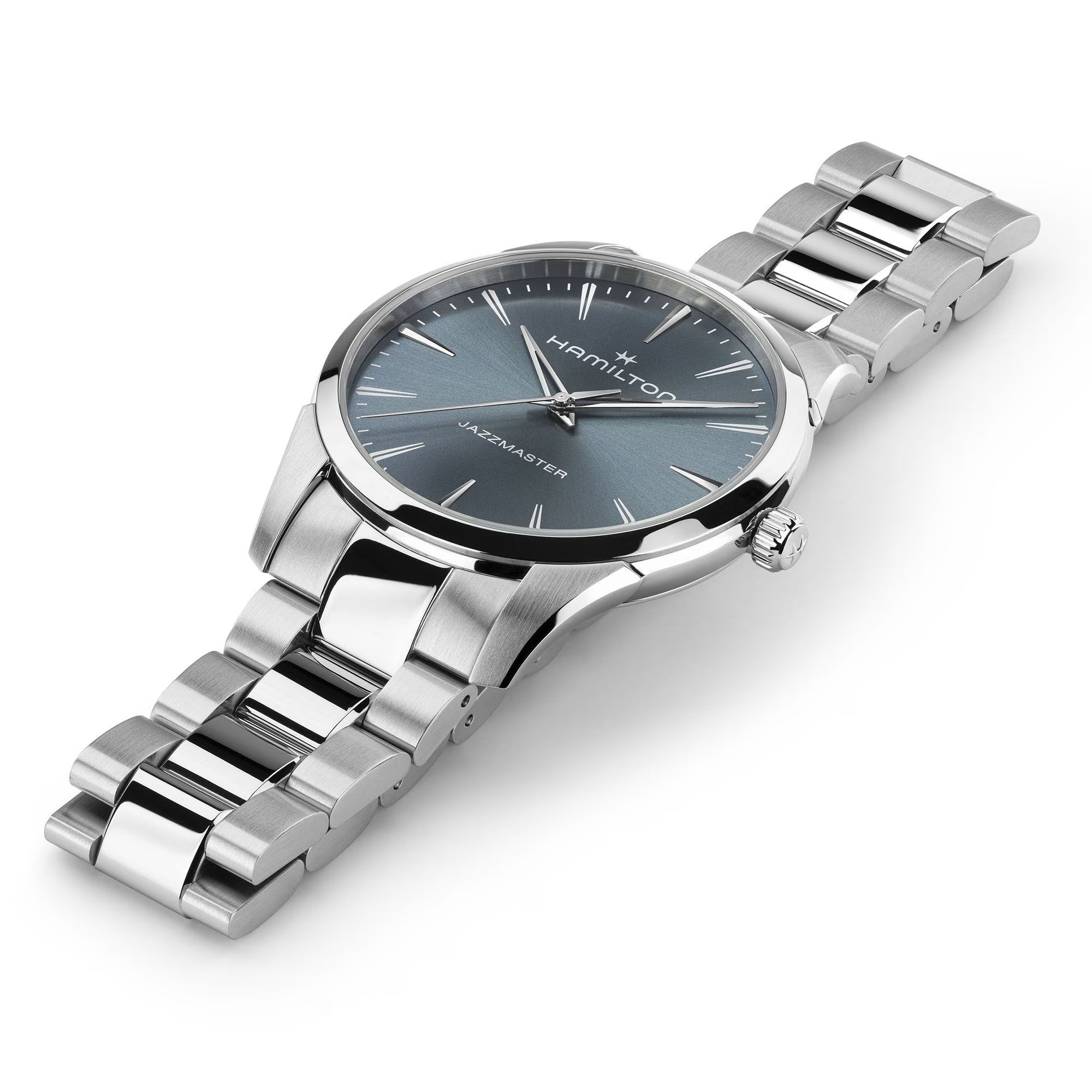 HAMILTON Jazzmaster Quartz Blue Dial 40mm Silver Stainless Steel Bracelet H32461141 - 3