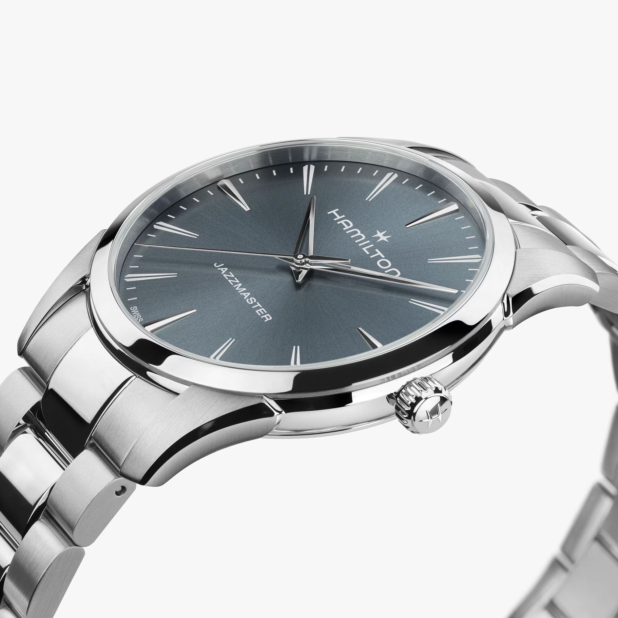 HAMILTON Jazzmaster Quartz Blue Dial 40mm Silver Stainless Steel Bracelet H32461141 - 6