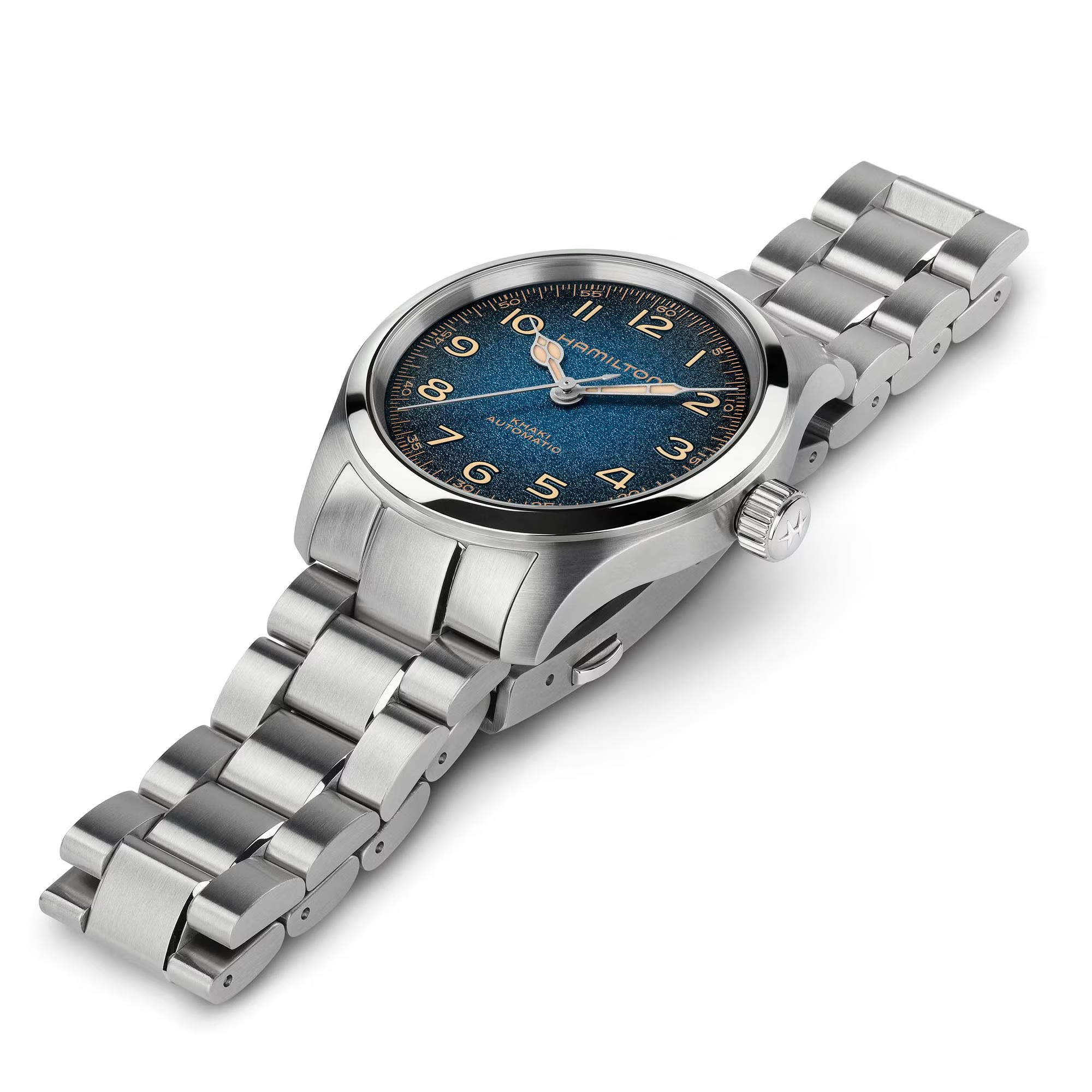 HAMILTON Khaki Field Murph Automatic Blue Dial 38mm Silver Stainless Steel Bracelet H70405140 - 5
