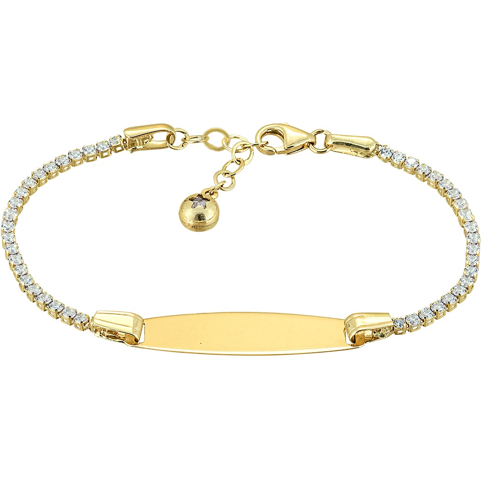 ΤΑΥΤΟΤΗΤΑ Βραχιόλι K14 σε Κίτρινο Χρυσό με Πέτρες Ζιργκόν 5LAV.11B291 - 