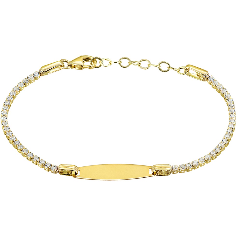 ΤΑΥΤΟΤΗΤΑ Βραχιόλι K14 σε Κίτρινο Χρυσό με Πέτρες Ζιργκόν 5LAV.11B294 - 