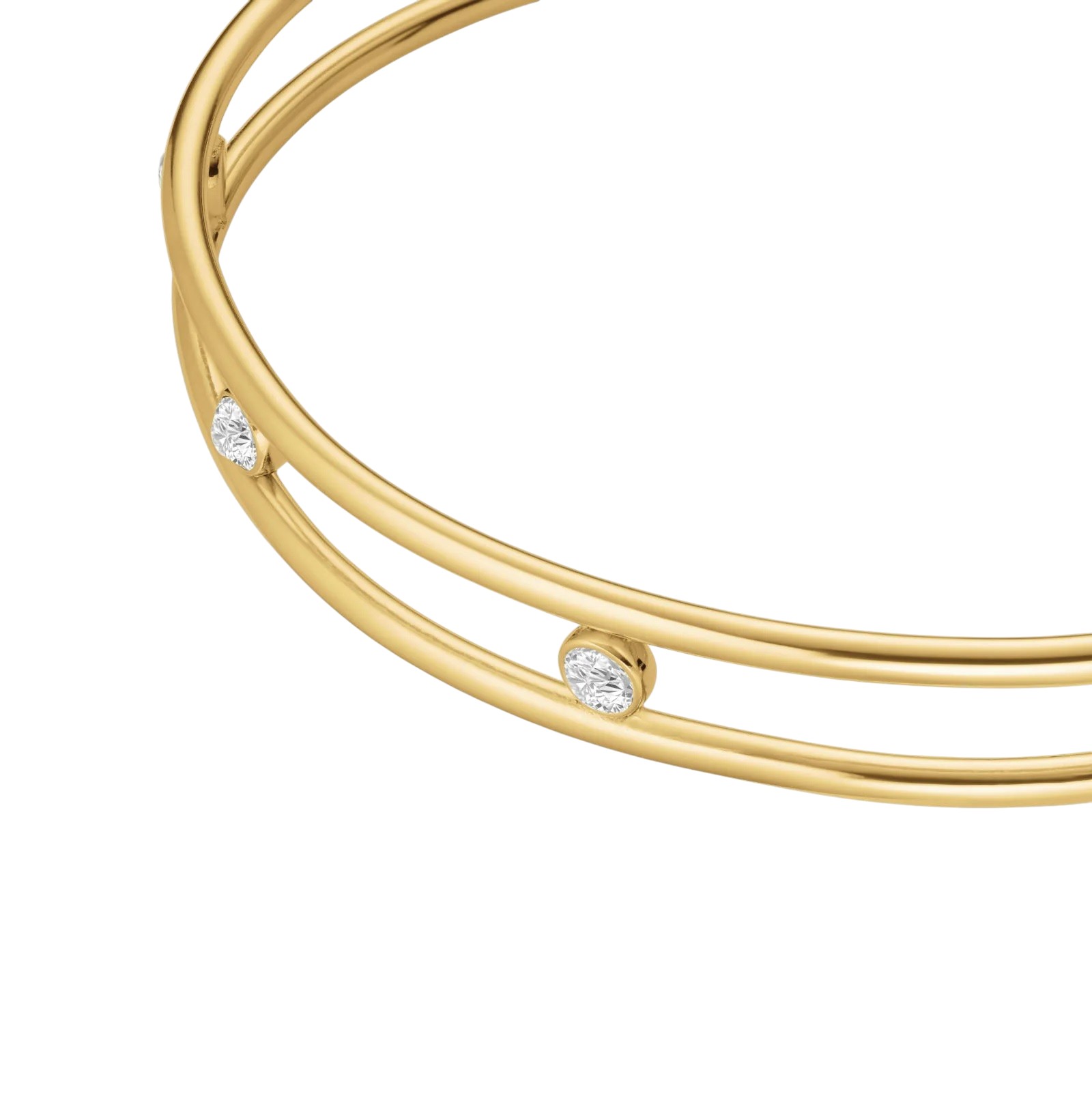 ΒΡΑΧΙΟΛΙ ROSEFIELD Crystal Bangle από Επιχρυσωμένο Ανοξείδωτο Ατσάλι JB4CG-J1174 - 3