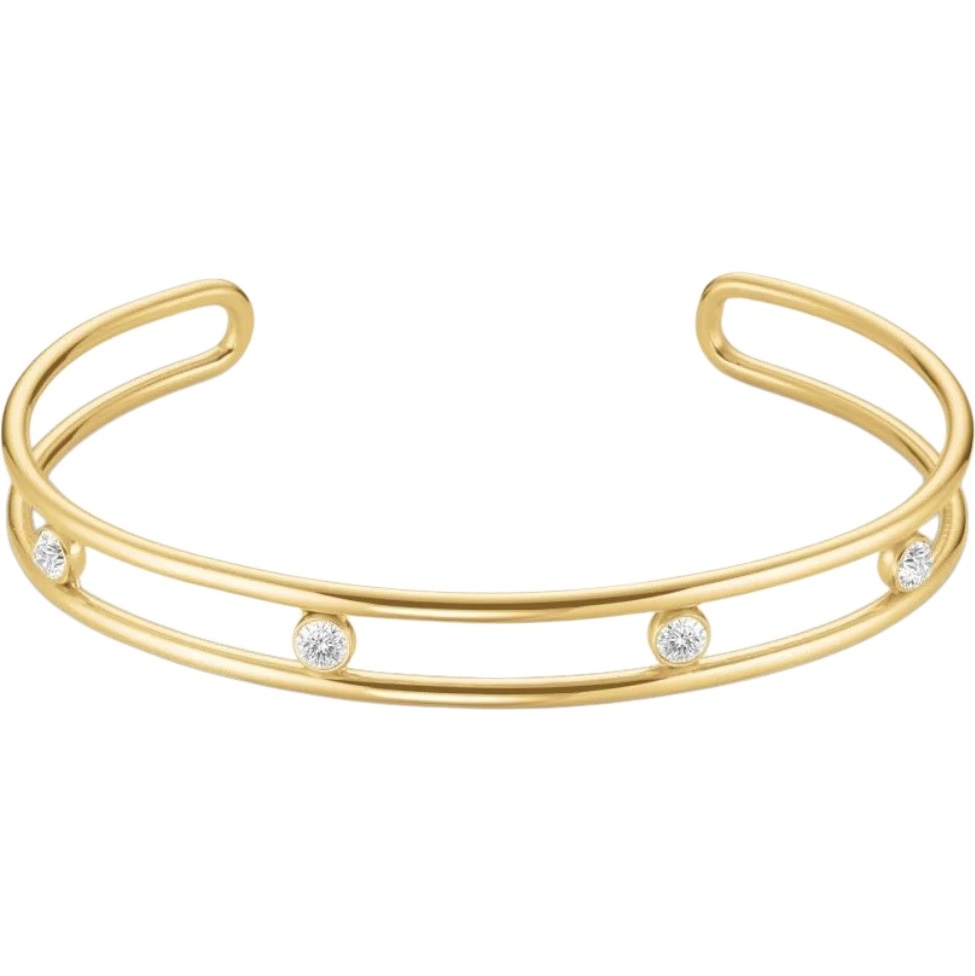 ΒΡΑΧΙΟΛΙ ROSEFIELD Crystal Bangle από Επιχρυσωμένο Ανοξείδωτο Ατσάλι JB4CG-J1174 - 