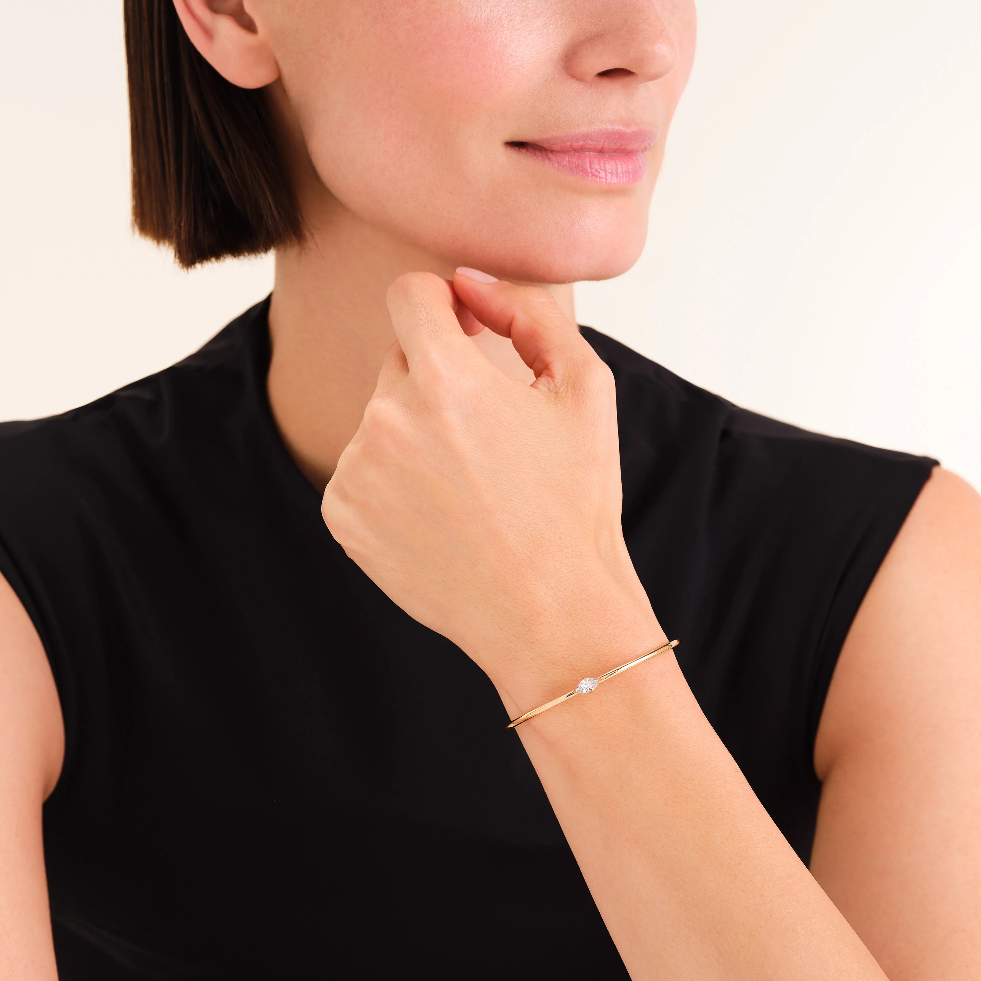 ΒΡΑΧΙΟΛΙ Marquise Bangle ROSEFIELD από Επιχρυσωμένο Ανοξείδωτο Ατσάλι JBCMG-J1240 - 3