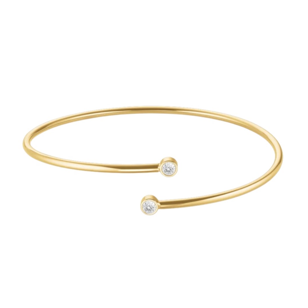 ΒΡΑΧΙΟΛΙ ROSEFIELD Double Crystal Bangle από Επιχρυσωμένο Ανοξείδωτο Ατσάλι JBDCG-J1213 - 