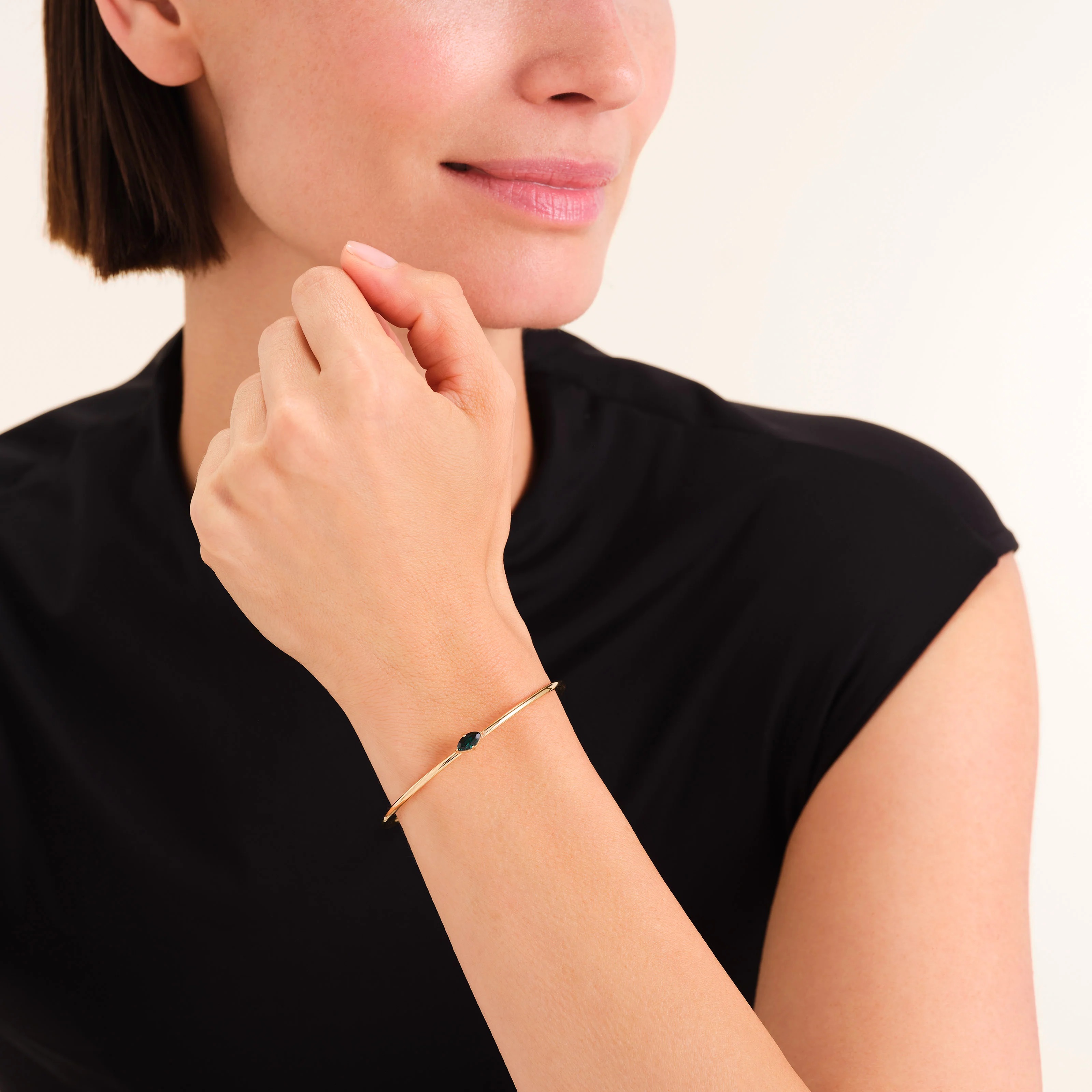 ΒΡΑΧΙΟΛΙ Marquise Bangle ROSEFIELD από Επιχρυσωμένο Ανοξείδωτο Ατσάλι JBEMG-J1242 - 3