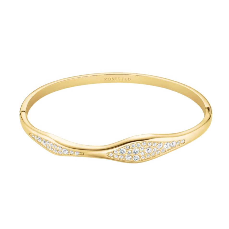 ΒΡΑΧΙΟΛΙ ROSEFIELD Pave Wave από Επιχρυσωμένο Ανοξείδωτο Ατσάλι με Πέτρες Ζιργκόν JBPWG-J1235 - 