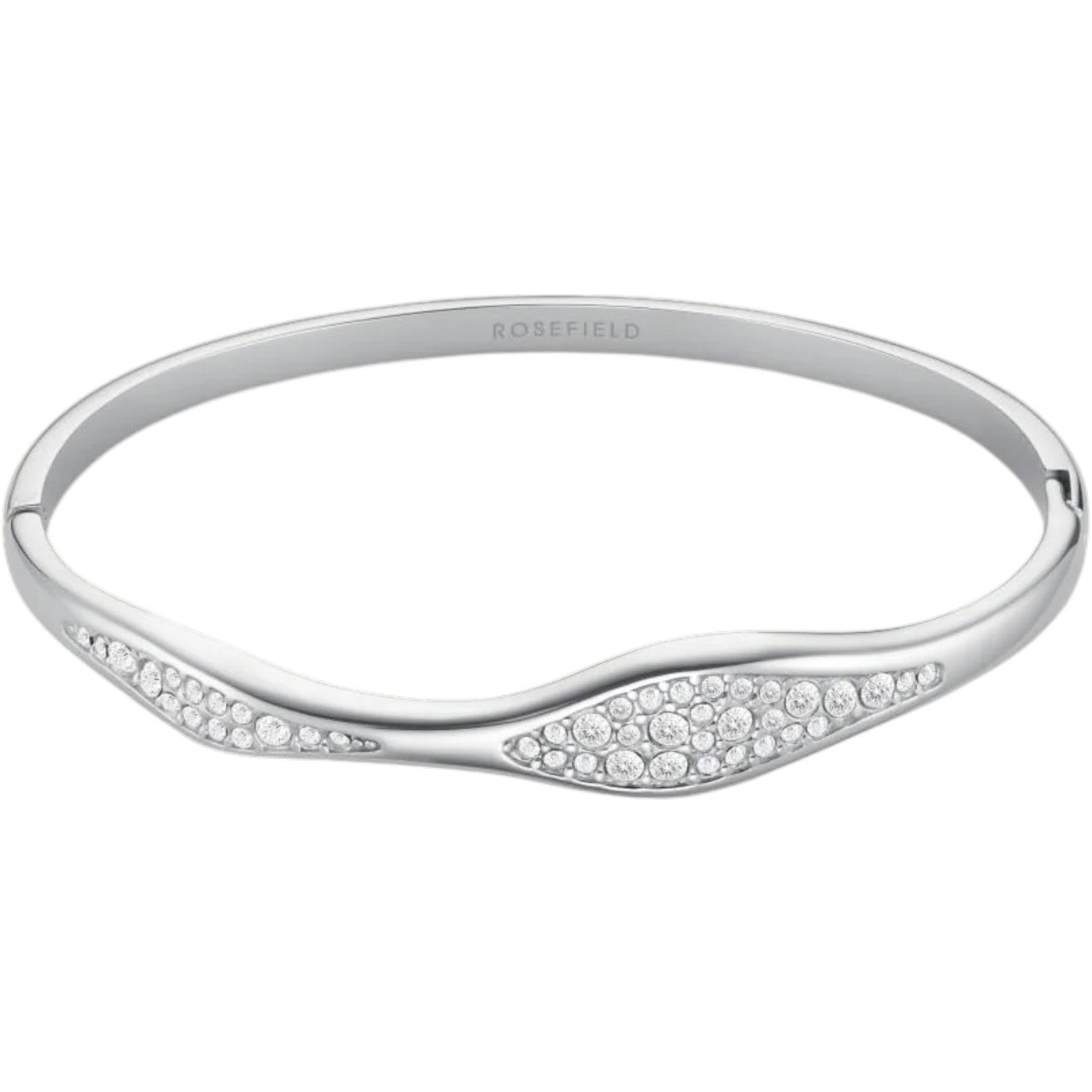 ΒΡΑΧΙΟΛΙ ROSEFIELD Pave Wave Bangle από Επιχρυσωμένο Ανοξείδωτο Ατσάλι JBPWS-J1236 - 