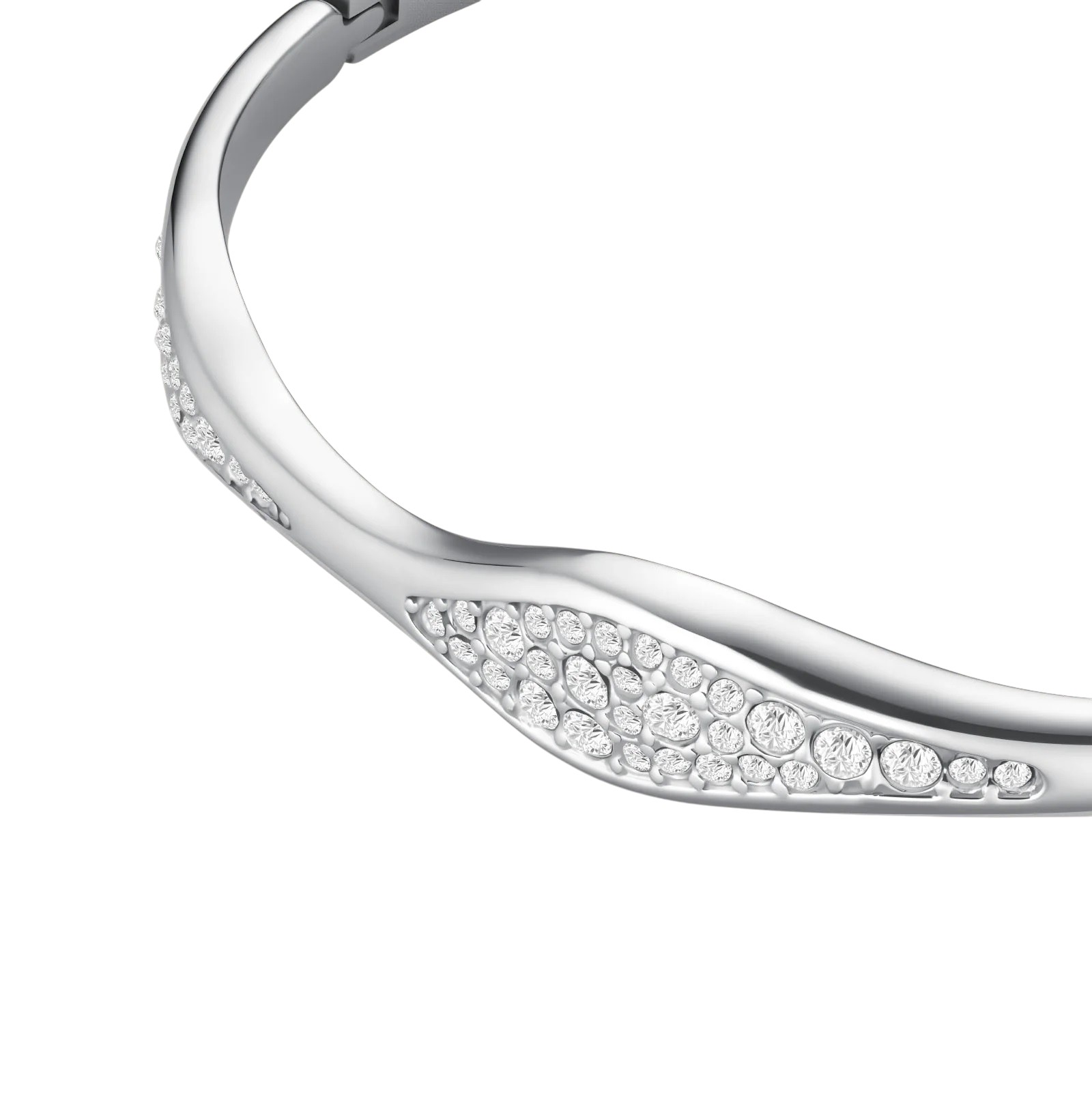 ΒΡΑΧΙΟΛΙ ROSEFIELD Pave Wave Bangle από Ανοξείδωτο Ατσάλι JBPWS-J1236 - 3