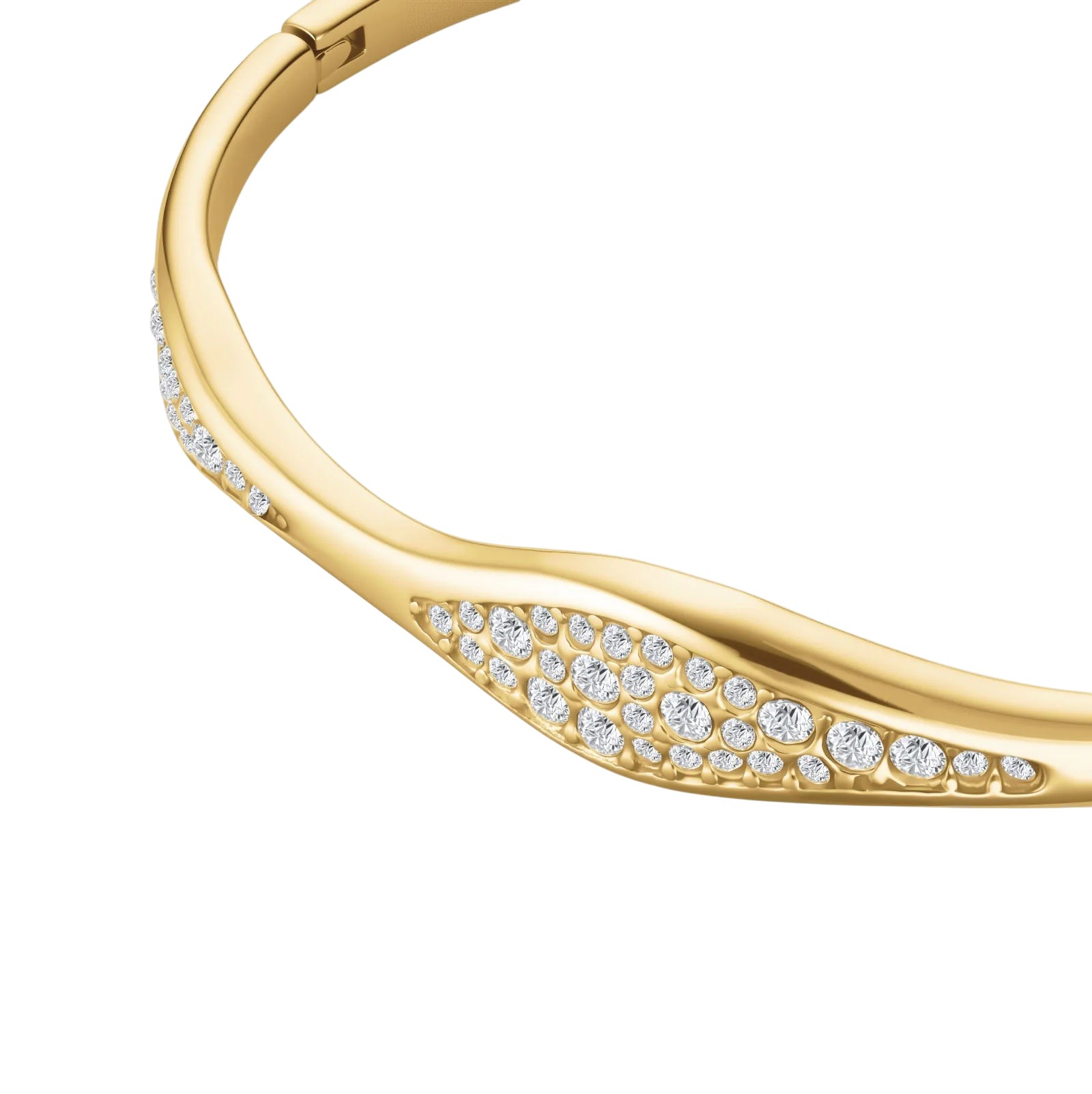 ΒΡΑΧΙΟΛΙ ROSEFIELD Pave Wave Bangle από Επιχρυσωμένο Ανοξείδωτο Ατσάλι JBPWS-J1236 - 3