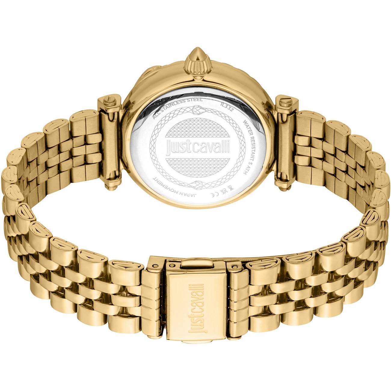 JUST CAVALLI Snake Gold Dial 30mm Gold Stainless Steel Bracelet JC1L332M0355 - 3