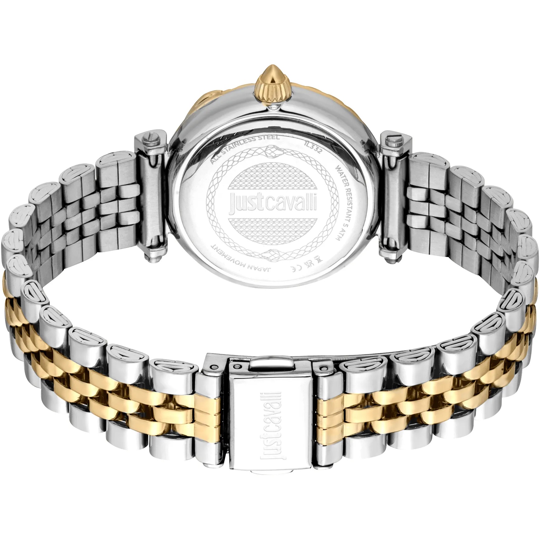 JUST CAVALLI Snake Silver Dial 30mm Two Tone Gold Stainless Steel Bracelet JC1L332M0375 - 3