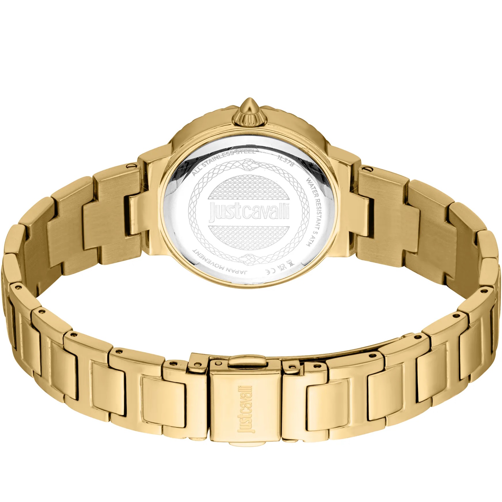 JUST CAVALLI Snake Gift Set Silver Dial 30mm Gold Stainless Bracelet JC1L378M0045 - 4