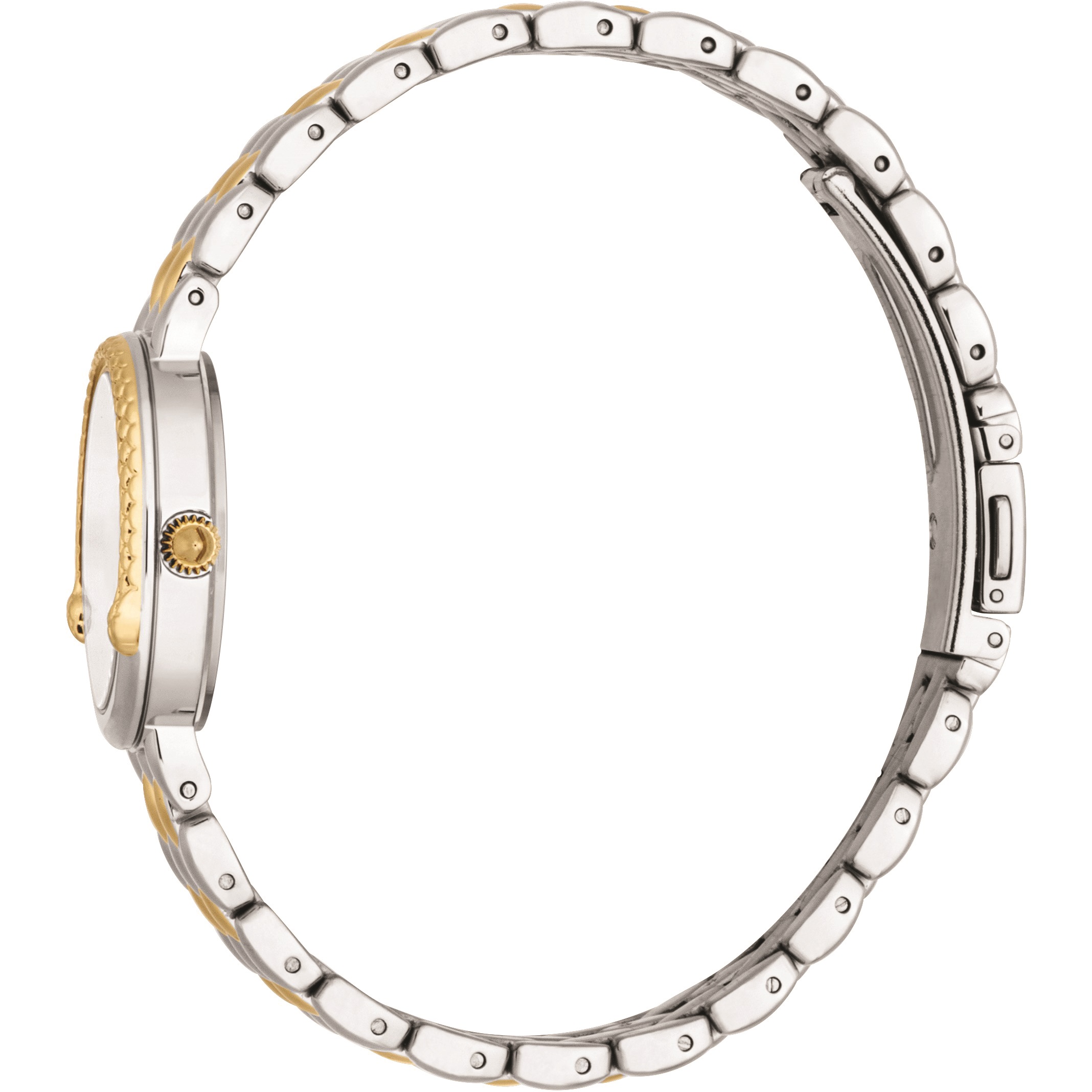 JUST CAVALLI Snake Silver Dial 28mm Two Tone Gold Stainless Steel Bracelet JC1L379M0055 - 