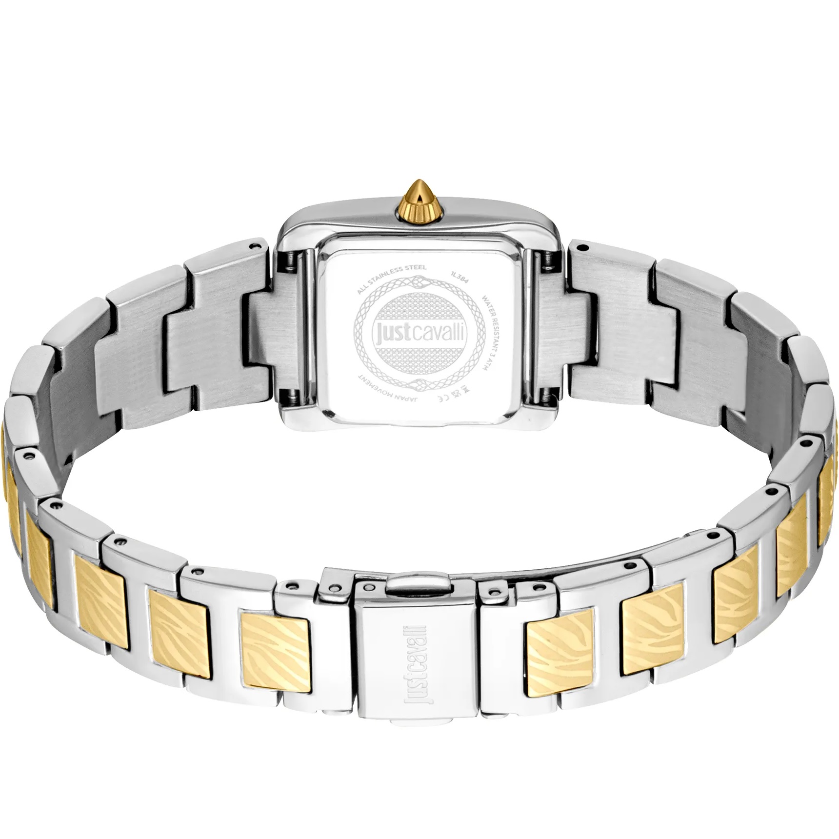 JUST CAVALLI Sera White Dial 22x25mm Two Tone Gold Stainless Steel Bracelet JC1L384M0085 - 3