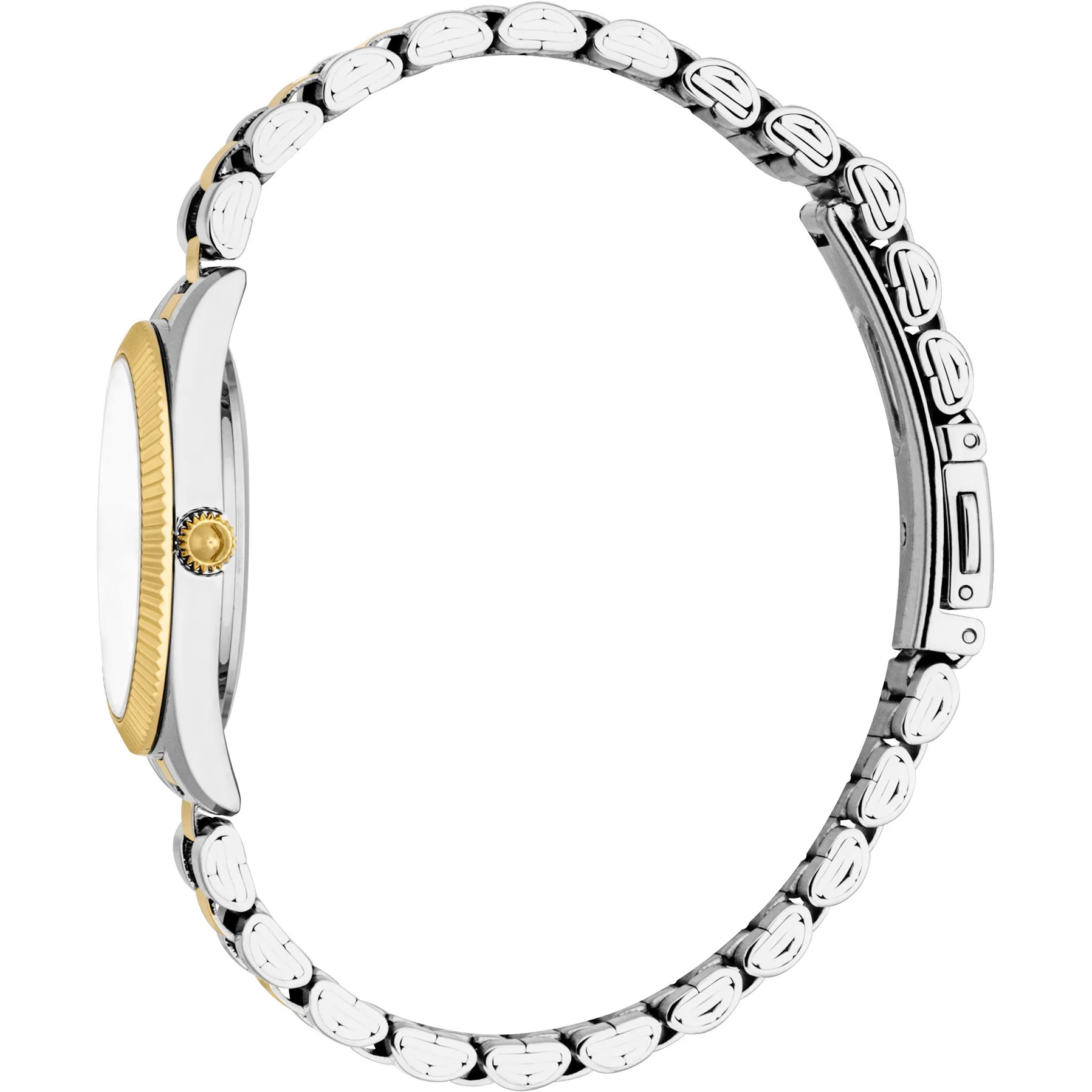 JUST CAVALLI Animalier Silver Dial 30mm Two Tone Gold Stainless Steel Bracelet JC1L388M0095 - 