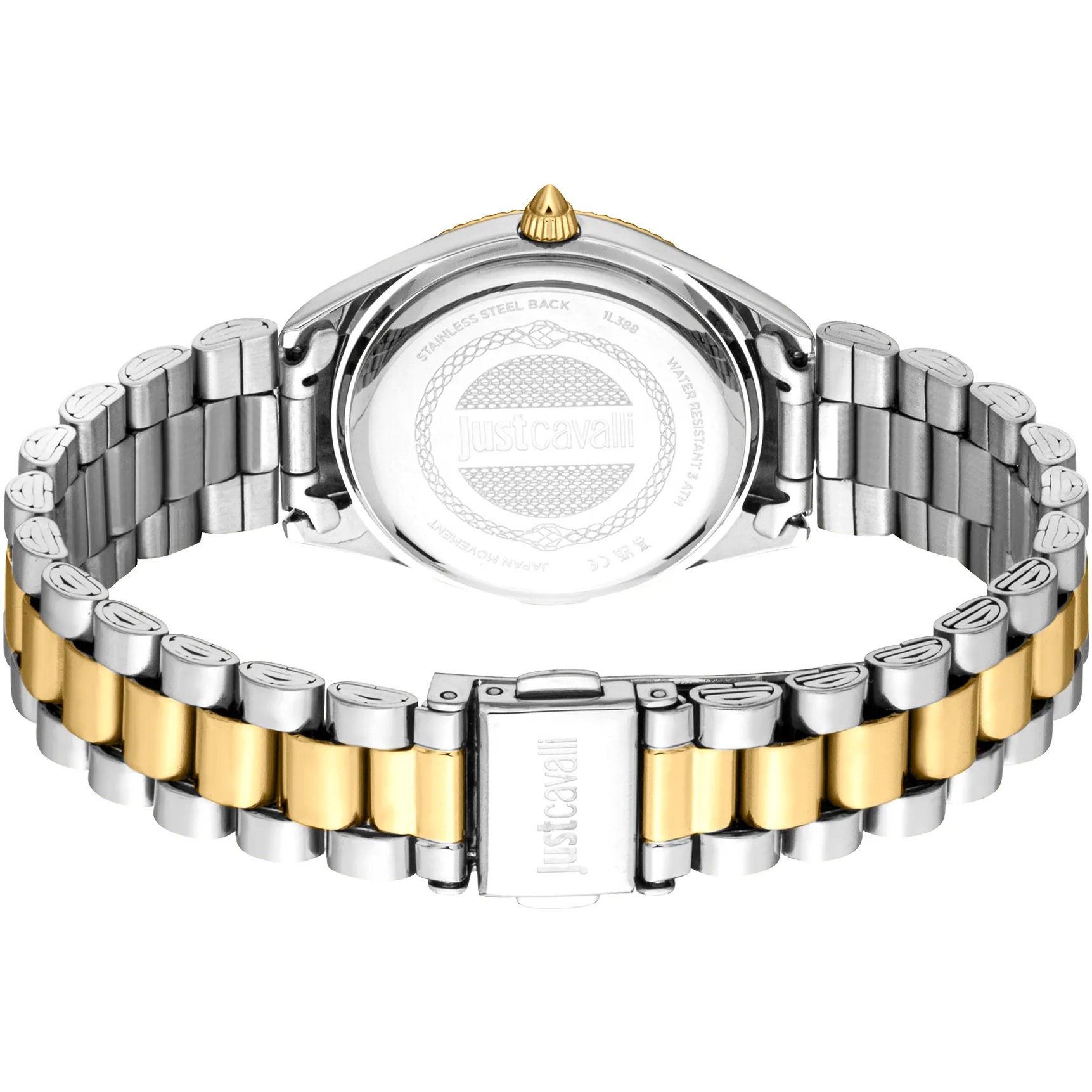 JUST CAVALLI Animalier Silver Dial 30mm Two Tone Gold Stainless Steel Bracelet JC1L388M0095 - 3