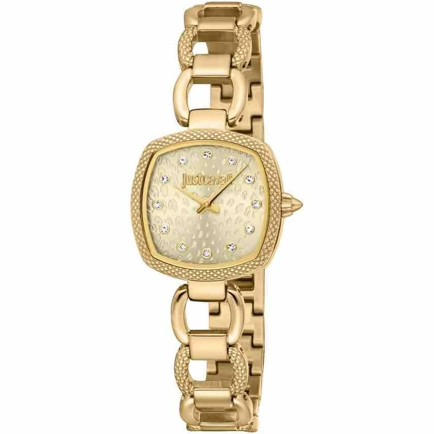 JUST CAVALLI Onde Gold Dial 24x31mm Gold Stainless Steel Bracelet JC1L408M0025 - 
