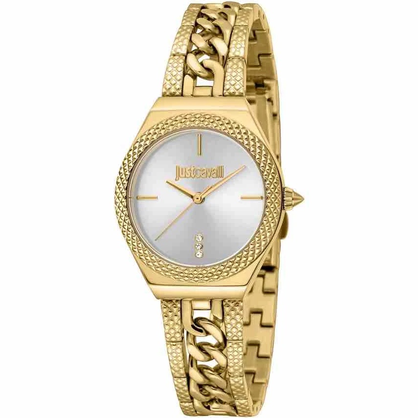 JUST CAVALLI Lucida Silver Dial 28mm Gold Stainless Steel Bracelet JC1L438M0035 - 
