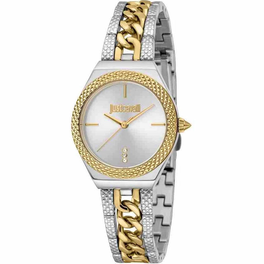 JUST CAVALLI Lucida Silver Dial 28mm Two-Tone Gold Stainless Steel Bracelet JC1L438M0055 - 