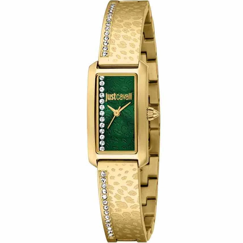 JUST CAVALLI Malva Green Dial 17x31mm Gold Stainless Steel Bracelet JC1L449M0025 - 