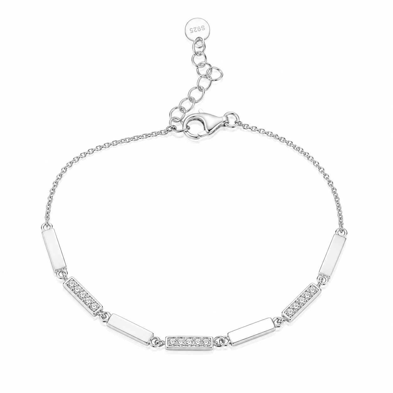 JOOLS Bracelet from Silver 925° with Synthetic Stones JD29960-7RH - 