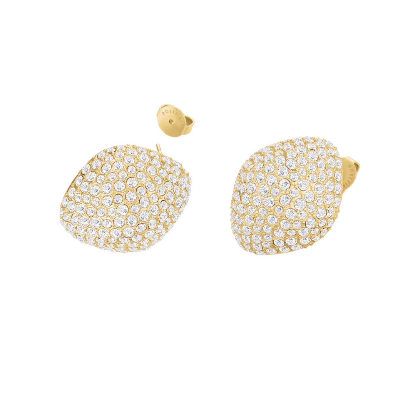 ΣΚΟΥΛΑΡΙΚΙΑ ROSEFIELD Pave Studs από Επιχρυσωμένο Ανοξείδωτο Ατσάλι με Πέτρες Ζιργκόν JEPBG-J1222 - 3