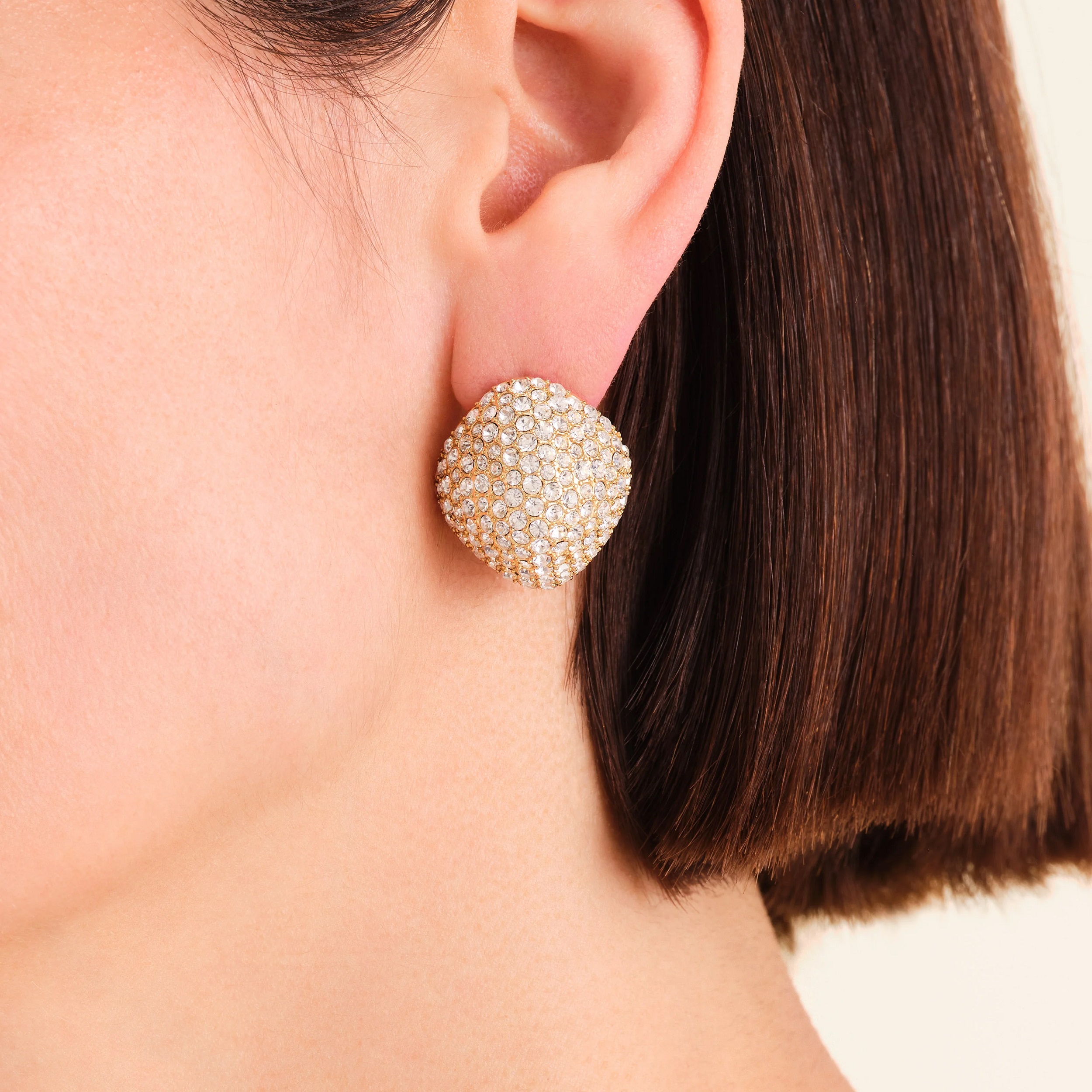 ΣΚΟΥΛΑΡΙΚΙΑ ROSEFIELD Pave Studs από Επιχρυσωμένο Ανοξείδωτο Ατσάλι με Πέτρες Ζιργκόν JEPBG-J1222 - 