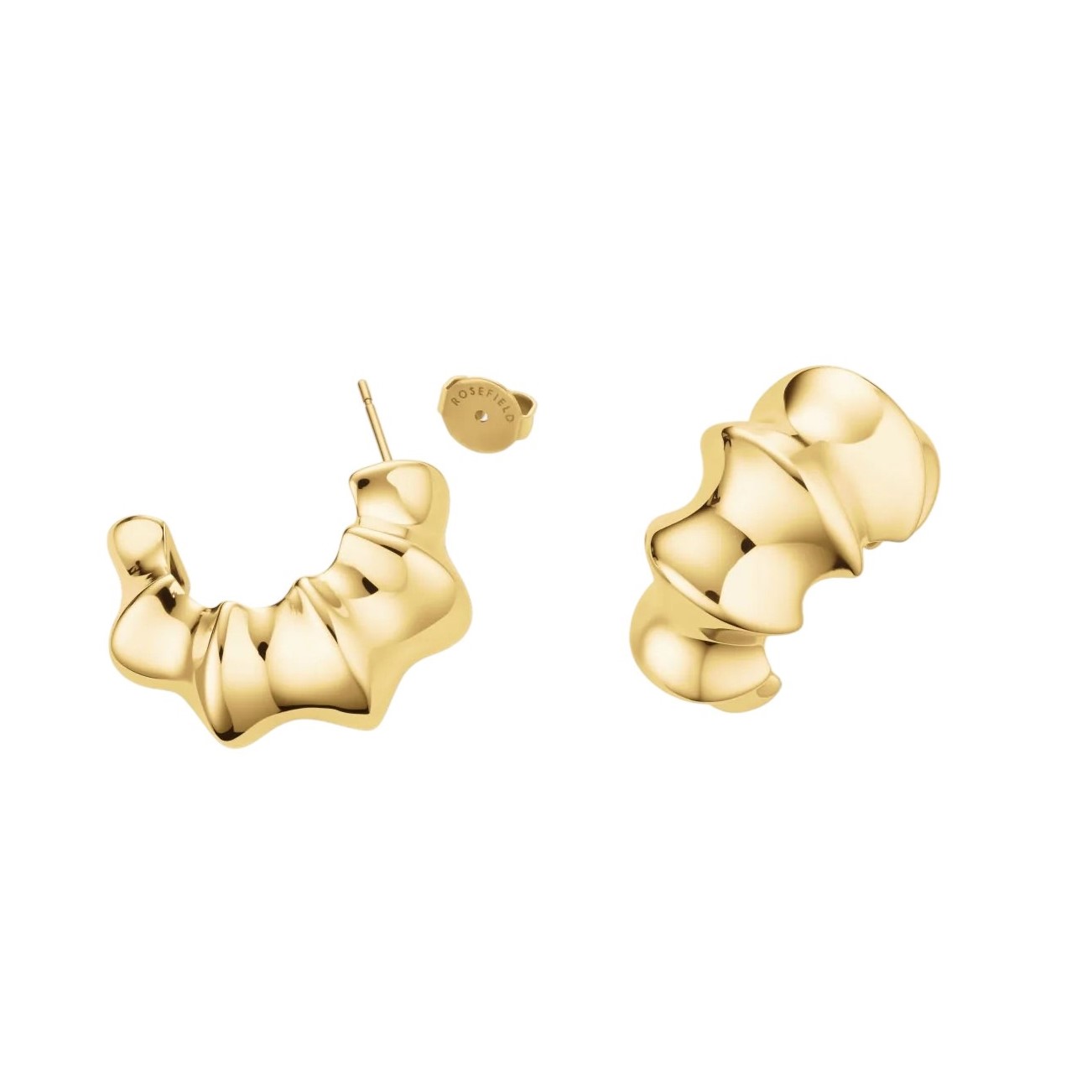 ROSEFIELD Earrings Statement Hoops Gold-Plated Stainless Steel JESBG-J1195 - 2