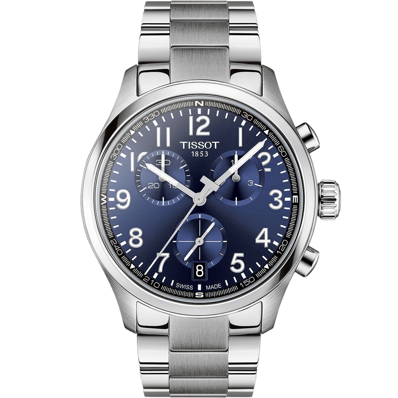 TISSOT L Classic Chronograph Blue Dial 42mm Stainless Steel Bracelet T116.417.11.042.00 - 