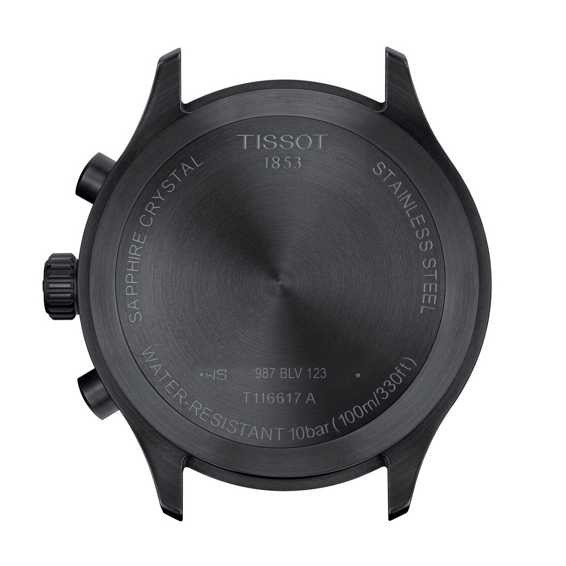 TISSOT XL Vintage Chronograph Black Dial 45mm Black Stainless Steel Brown Leather Strap T116.617.36.052.03 - 4