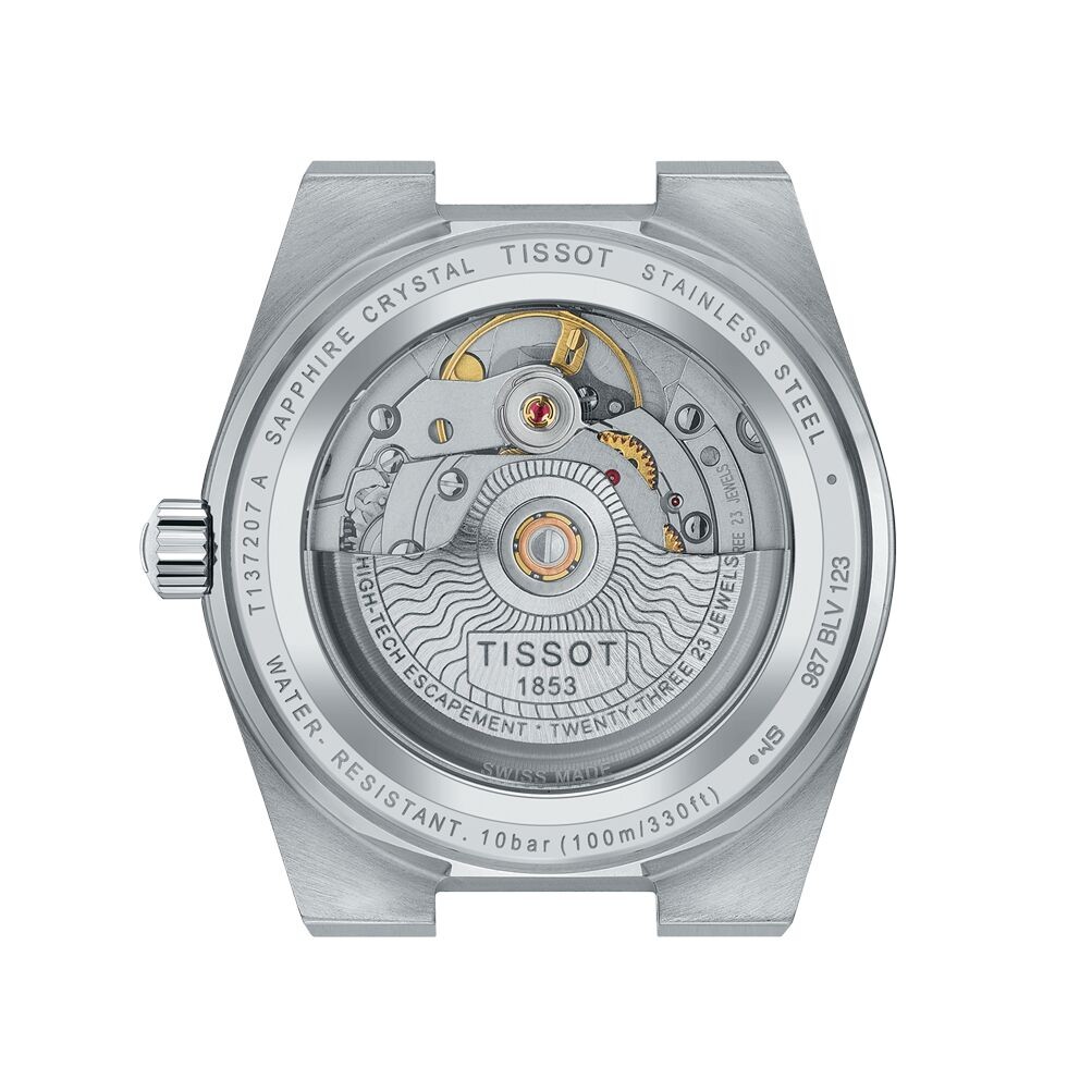 TISSOT PRX 35 Powermatic 80 Ice Blue Dial 35mm Silver Stainless Steel Bracelet T137.207.11.351.00 - 4