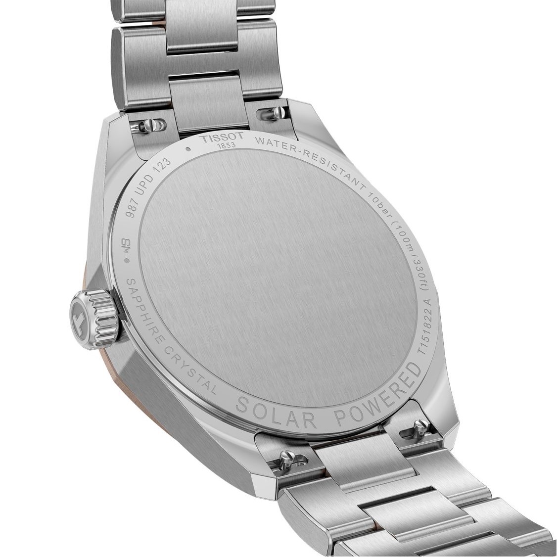 TISSOT PRC 100 Solar Quartz White Pearl Dial 34mm Two Tone Rose Gold Stainless Steel Bracelet T151.822.22.111.00 - 3