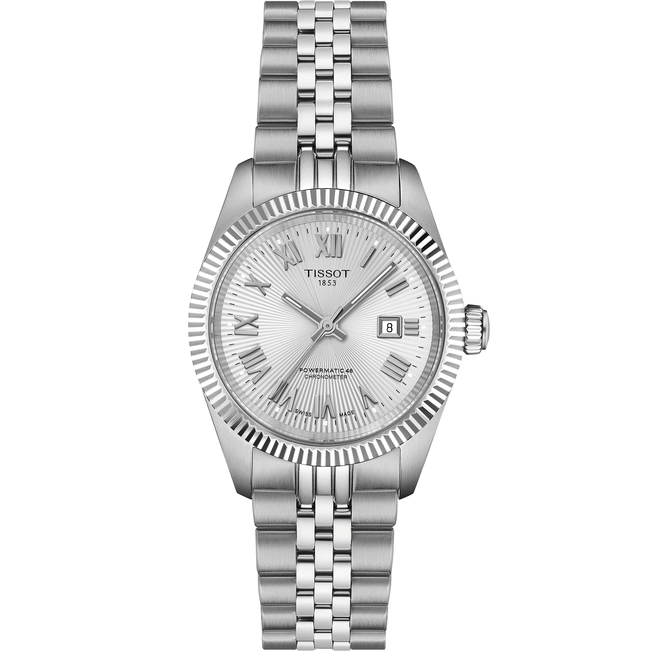 TISSOT Ballade Powermatic 48 COSC Silver Dial 30mm Silver Stainless Steel Bracelet T156.208.11.033.00 - 