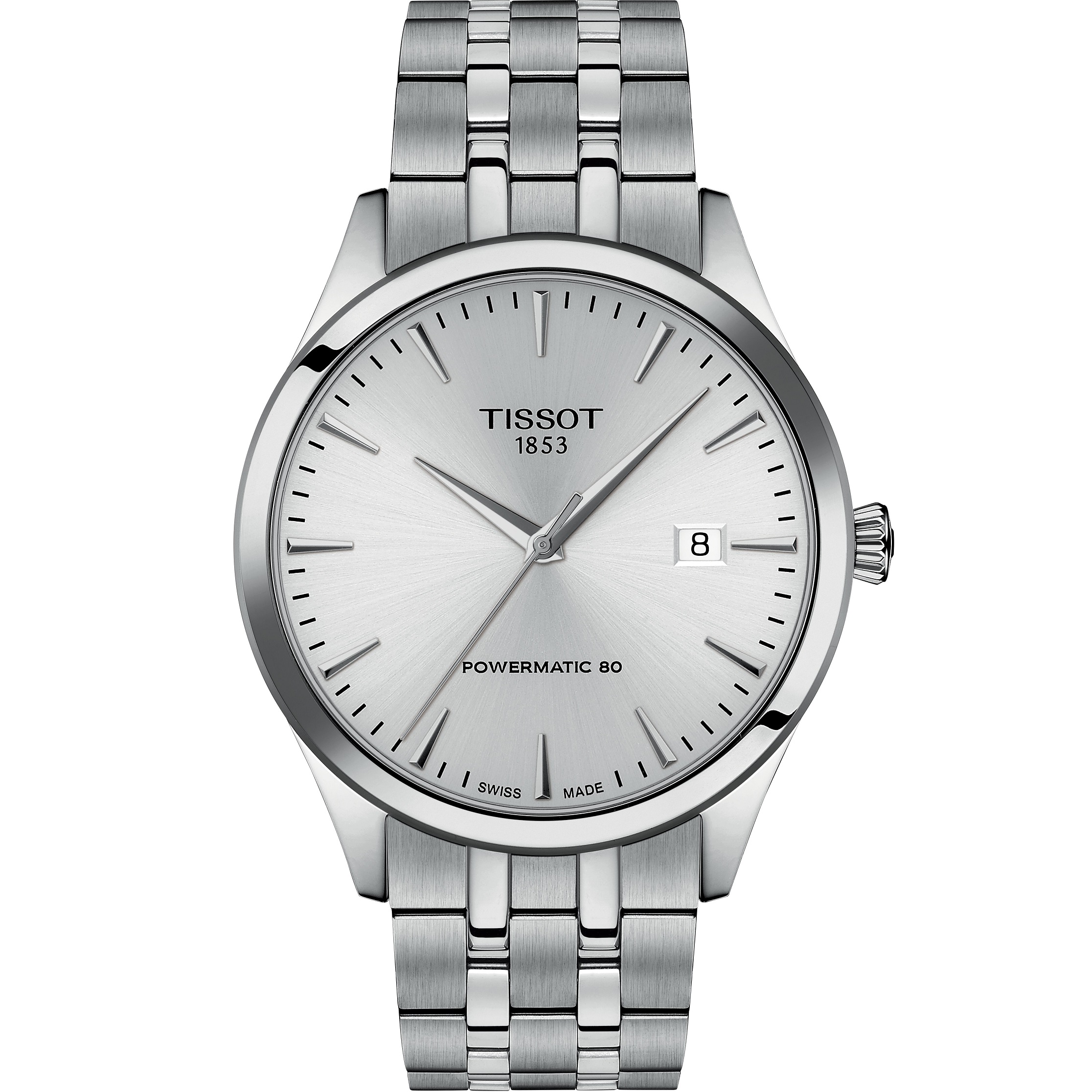 TISSOT Classic Dream Powermatic 80 Silver Dial 40mm Silver Stainless Steel Bracelet T158.407.11.031.00 - 