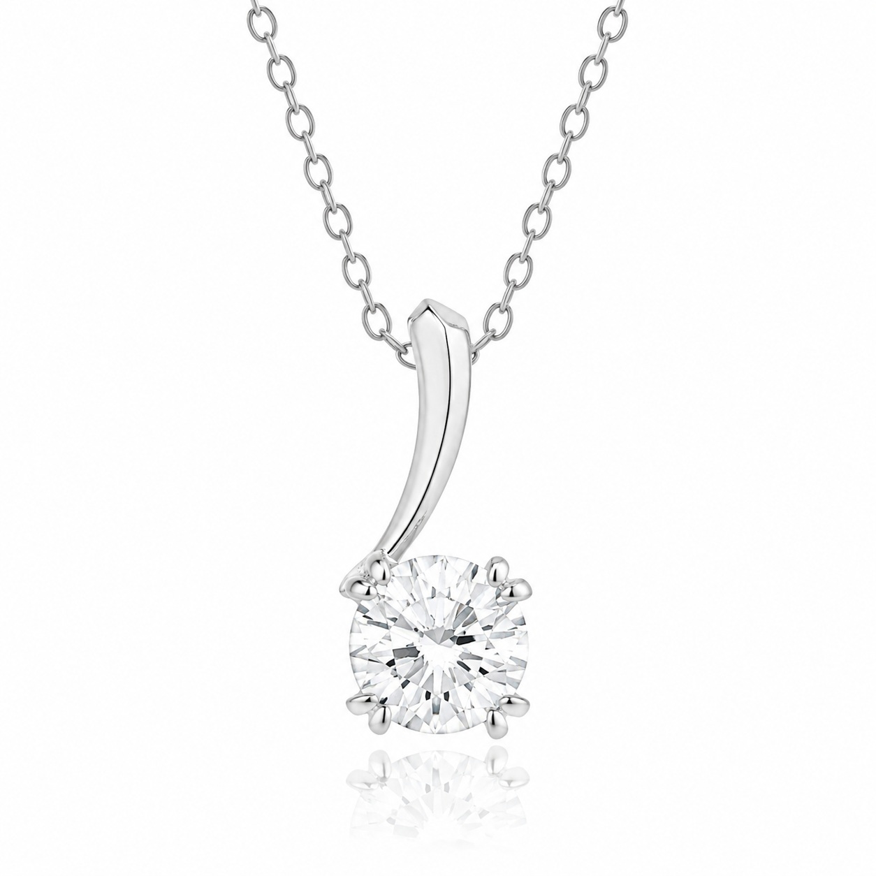 JOOLS Solitaire NECKLACE from 925° Silver with Synthetic Stone JPY18888L-W