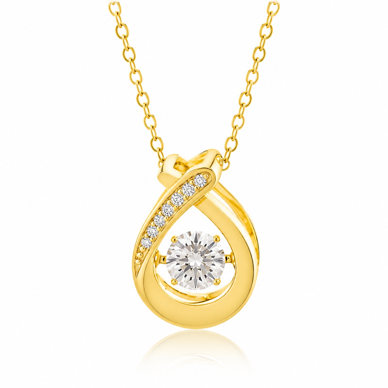 jOOLS Solitaire NECKLACE from Gold-Plated Silver 925° with Synthetic Stones JPY8827L-Y