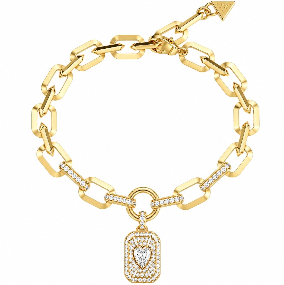 BRACELET Crystal Love GUESS Jewellery from Gold-Plated Stainless Steel with Zircon Stones JUBB06348JWYGL - 