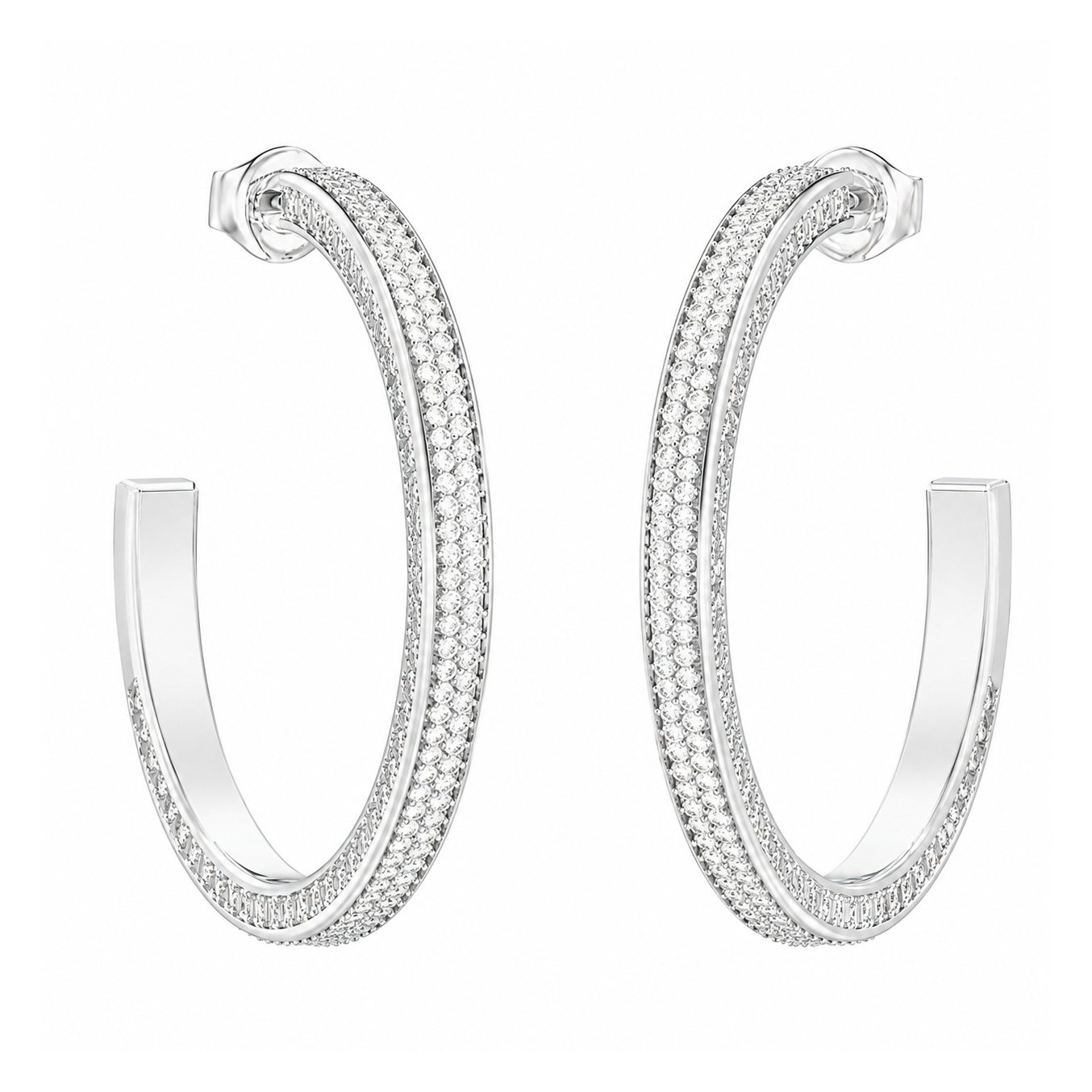 ΣΚΟΥΛΑΡΙΚΙΑ Κρίκοι Madison GUESS Jewellery από Ανοξείδωτο Ατσάλι με Πέτρες Ζιργκόν JUBE06435JWRHT/U - 