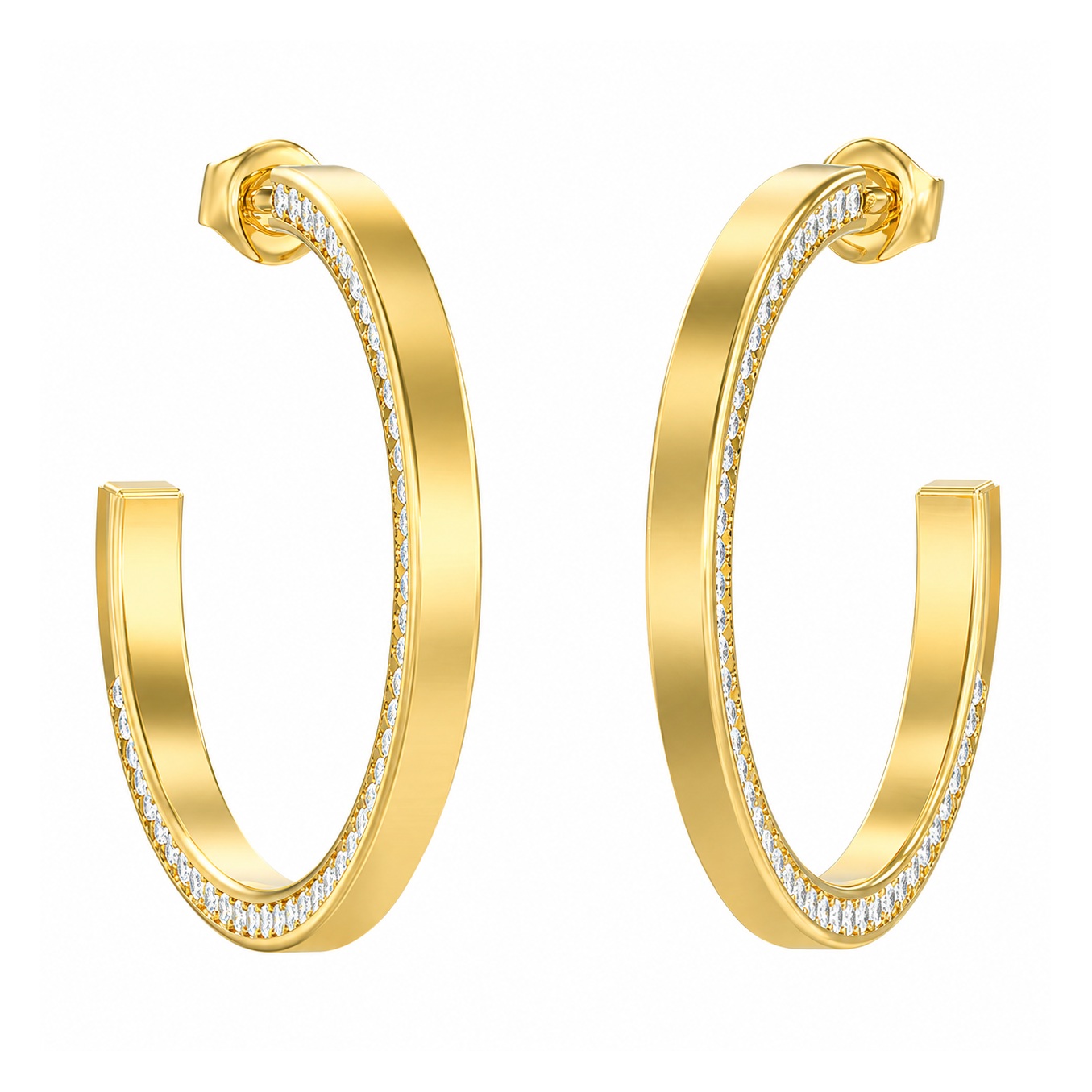 ΣΚΟΥΛΑΡΙΚΙΑ Κρίκοι Madison GUESS Jewellery από Επιχρυσωμένο Ανοξείδωτο Ατσάλι με Πέτρες Ζιργκόν JUBE06437JWYGT/U - 