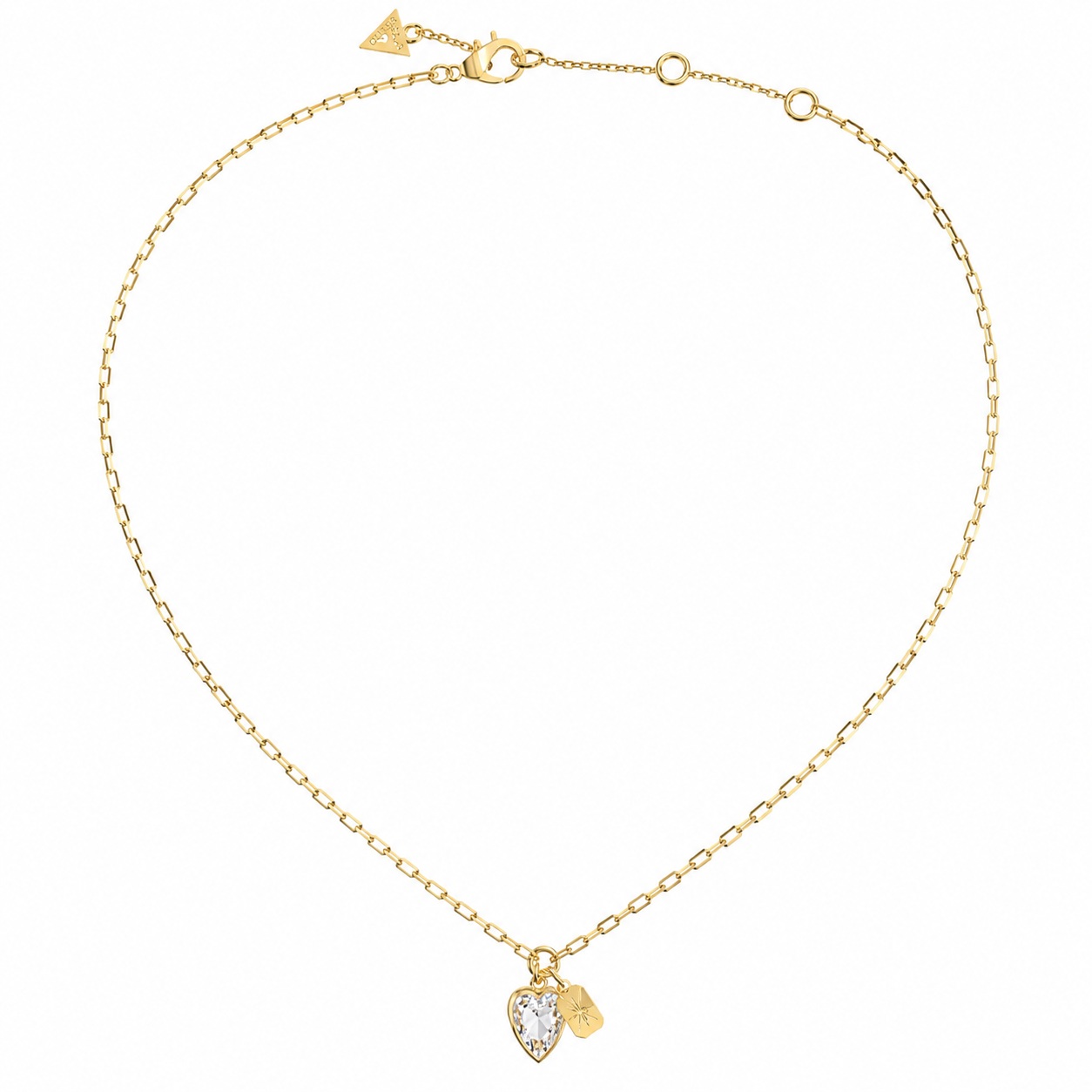ΚΟΛΙΕ Καρδια Crystal Love GUESS Jewellery από Επιχρυσωμένο Ανοξείδωτο Ατσάλι με Πέτρες Ζιργκόν JUBN06359JWYGT/U - 