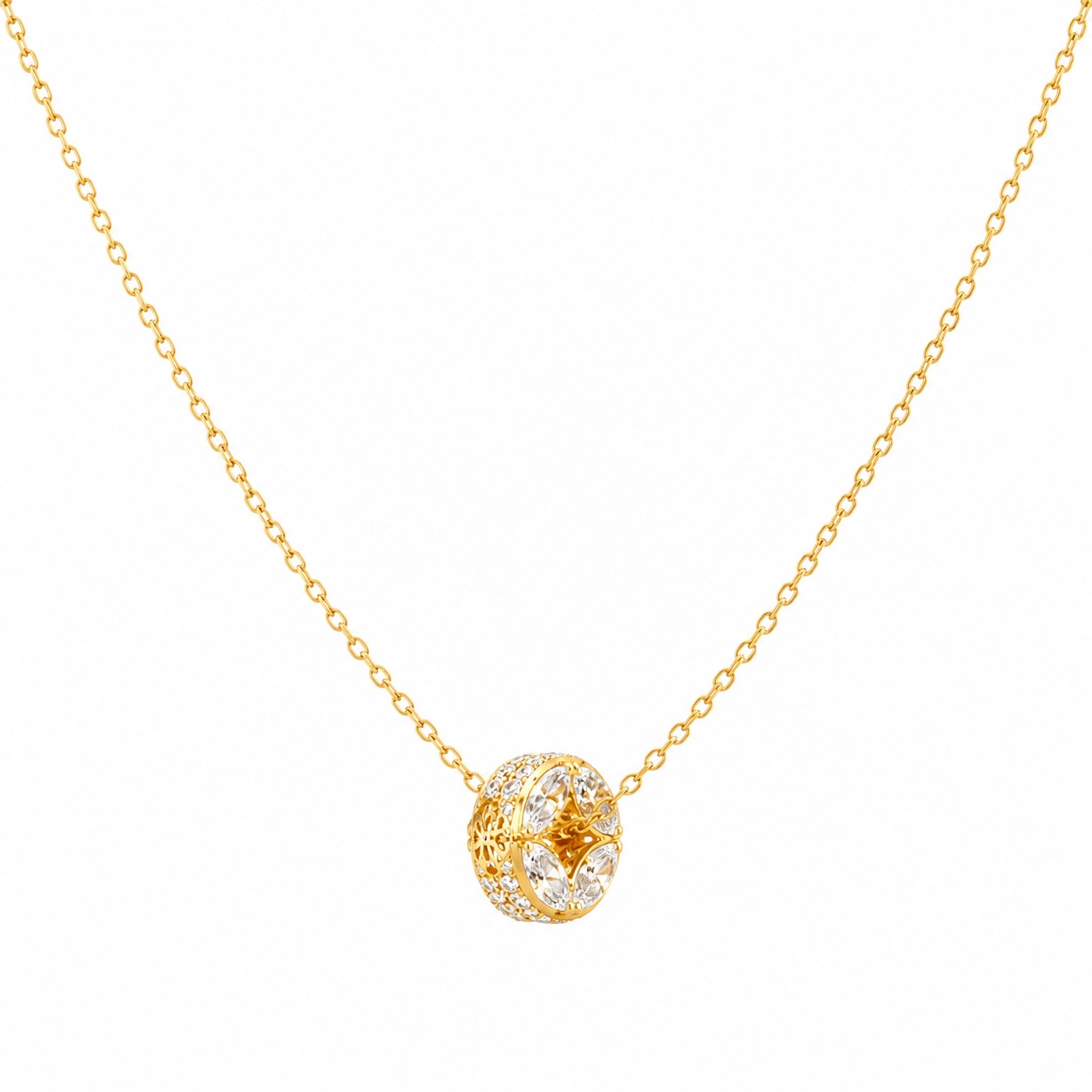 ΚΟΛΙΕ 4G Supreme GUESS Jewellery από Επιχρυσωμένο Ανοξείδωτο Ατσάλι με Πέτρες Ζιργκόν JUBN06398JWYGT/U - 
