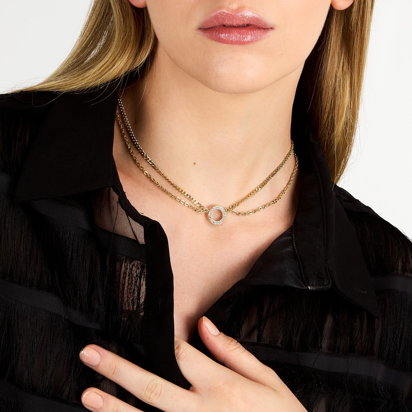 ΚΟΛΙΕ Crystals KARL LAGERFELD από Επιχρυσωμένο Ανοξείδωτο Ατσάλι με Πέτρες Ζιργκόν KLAYC55 - 5