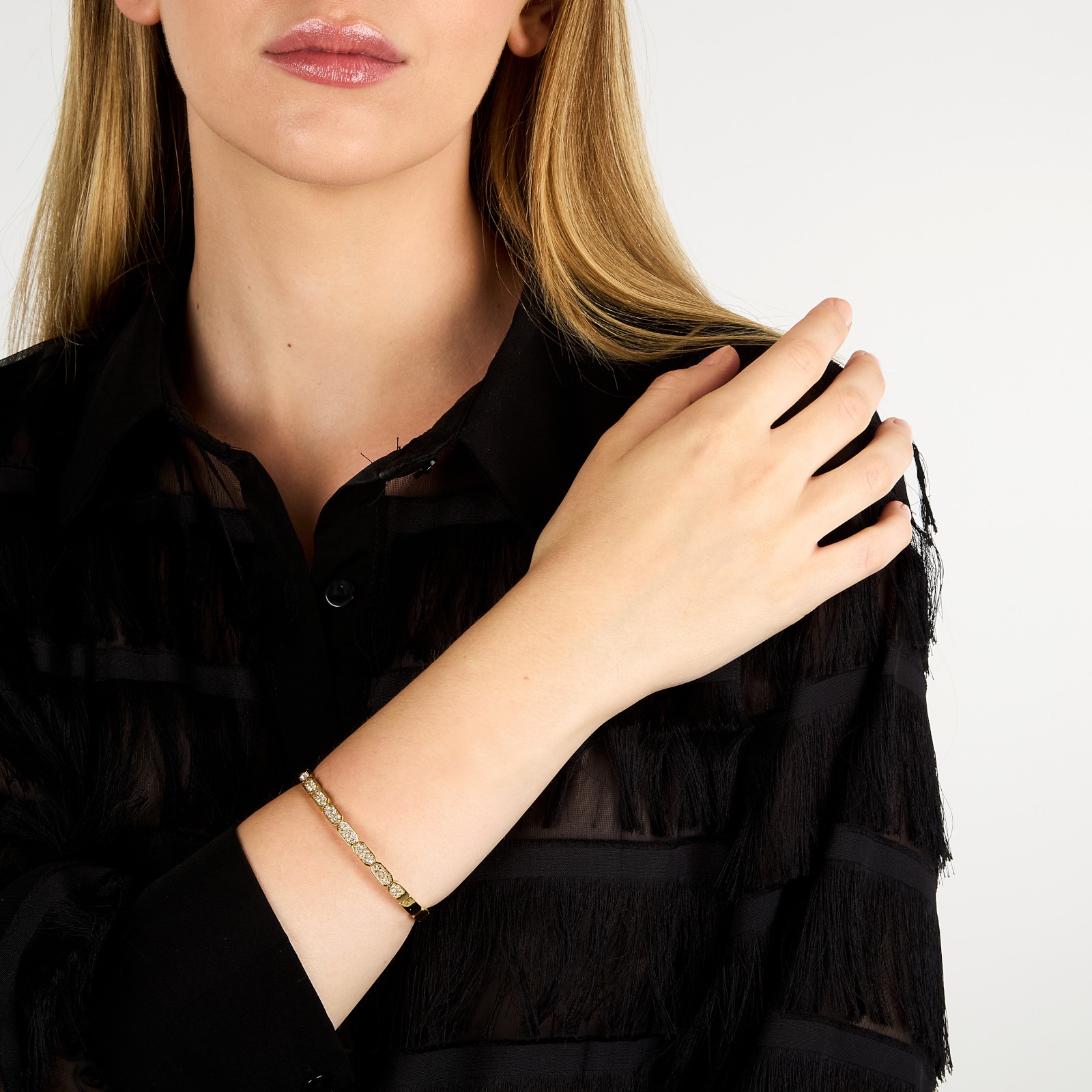 ΒΡΑΧΙΟΛΙ Crystals KARL LAGERFELD από Επιχρυσωμένο Ανοξείδωτο Ατσάλι με Πέτρες Ζιργκόν KLAYC59 - 5