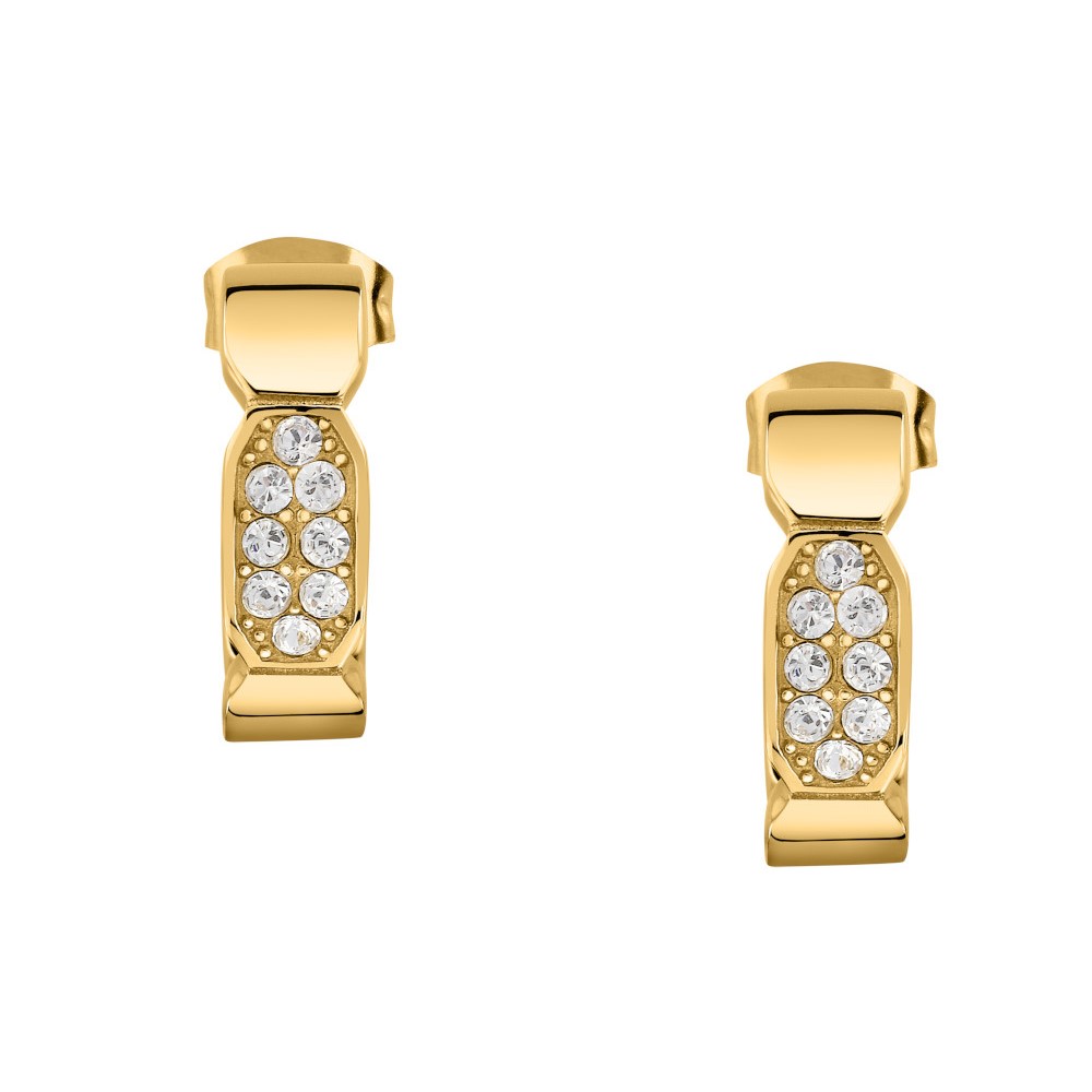 ΣΚΟΥΛΑΡΙΚΙΑ Κρίκοι Crystals KARL LAGERFELD από Επιχρυσωμένο Ανοξείδωτο Ατσάλι με Πέτρες Ζιργκόν KLAYC61 - 3