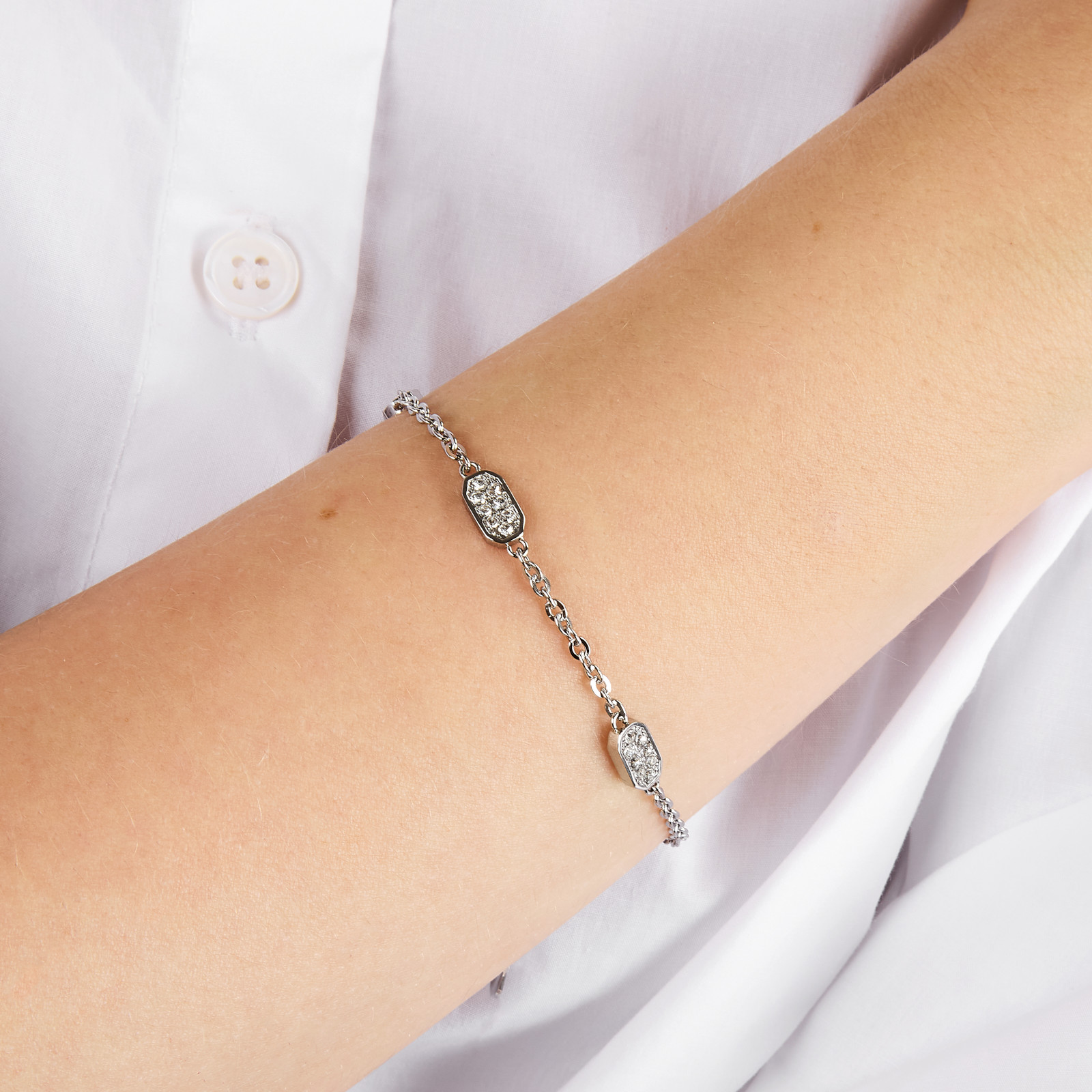 ΒΡΑΧΙΟΛΙ Crystals KARL LAGERFELD από Ανοξείδωτο Ατσάλι με Πέτρες Ζιργκόν KLAYC65 - 